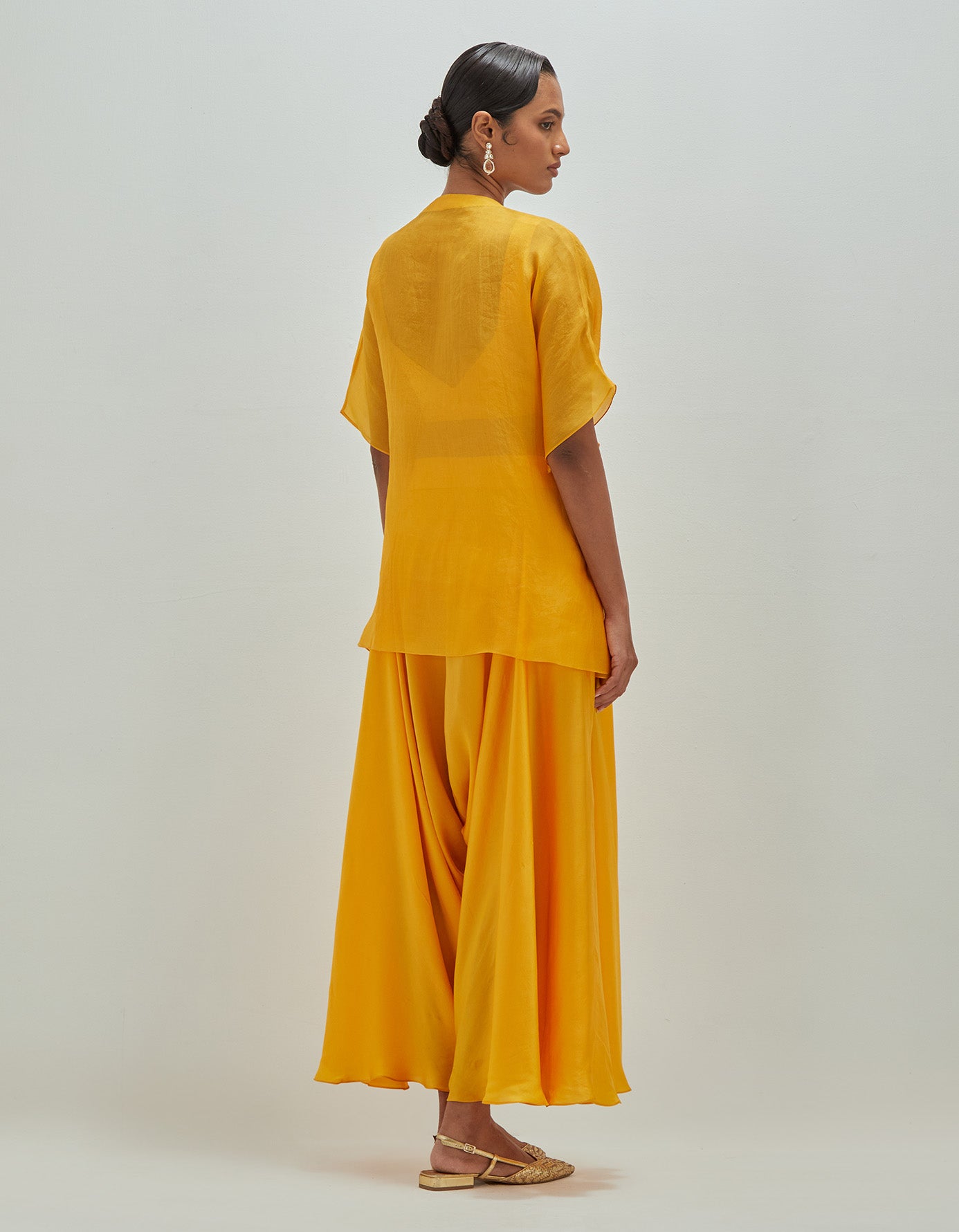 White Moti Shirt with Harrem Pants