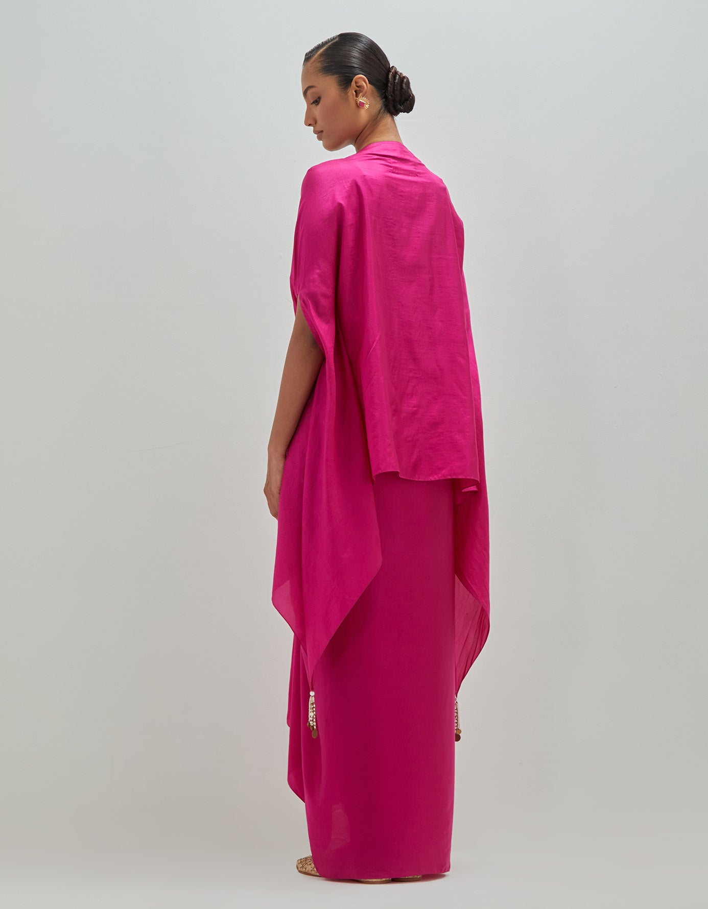 Festive  Pret Brocade  Asymetrical Kurta With Dhoti.