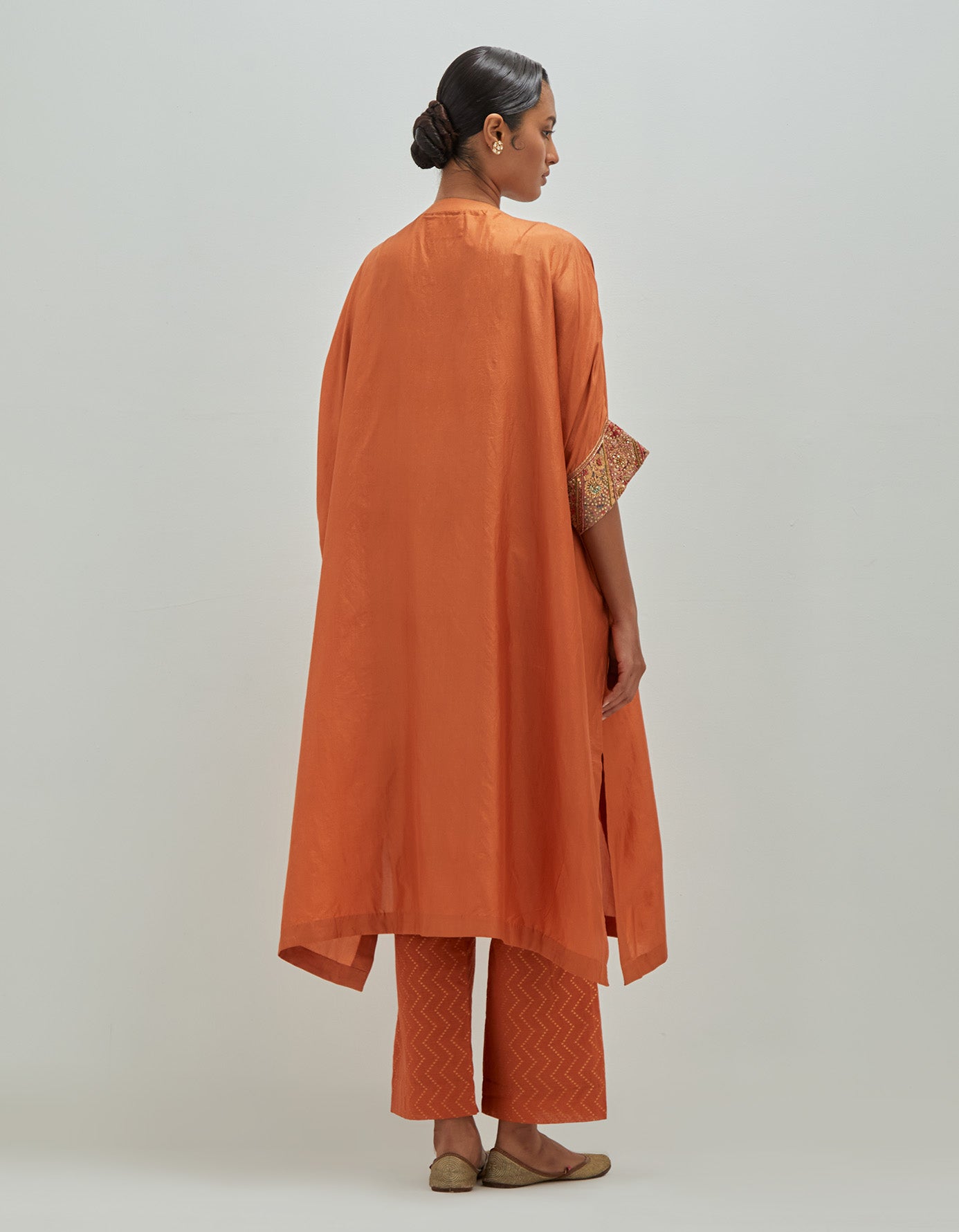 Kaftan Kurta With Brocade Pants