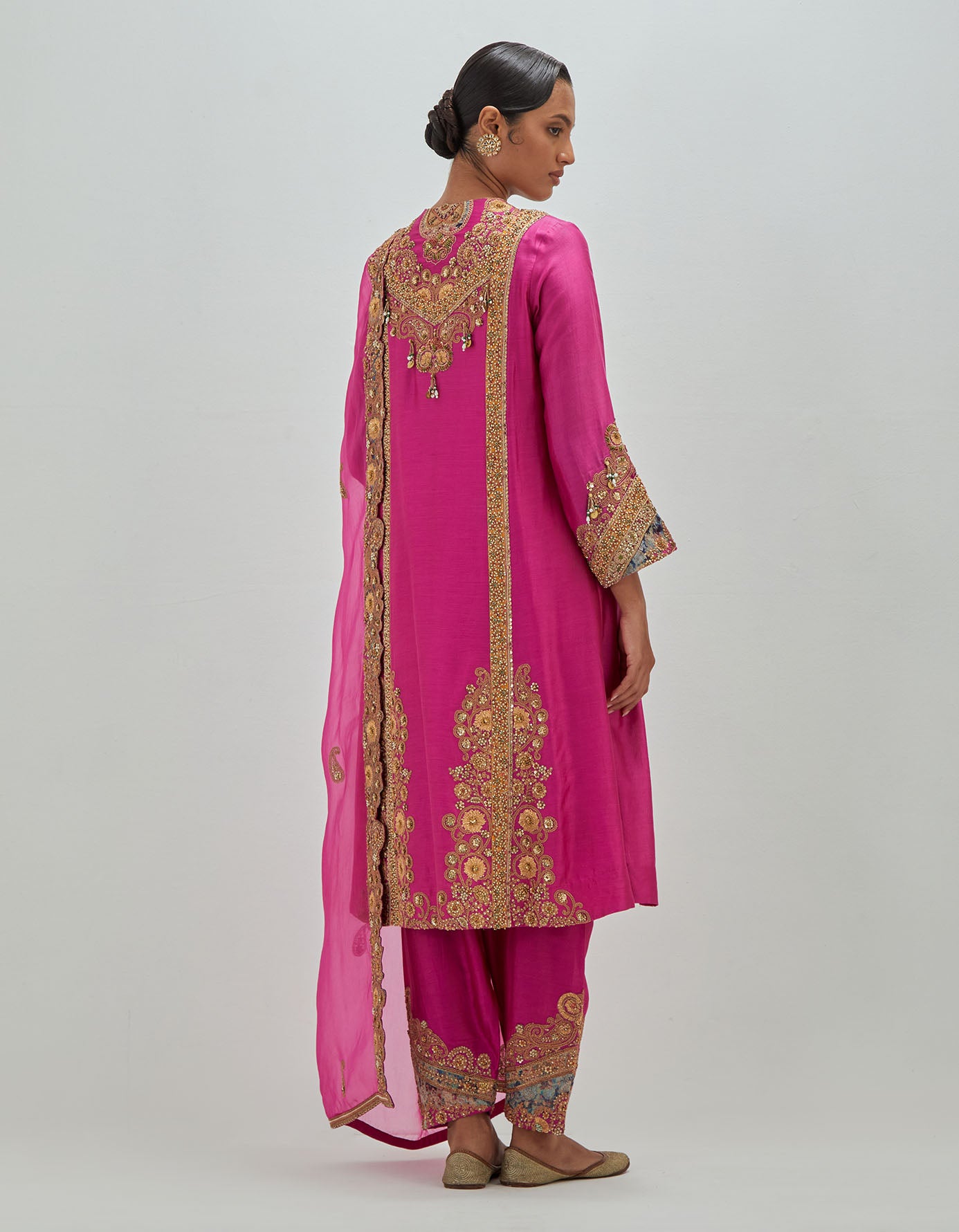 Marodi A - line Kurta with Pants and dupatta
