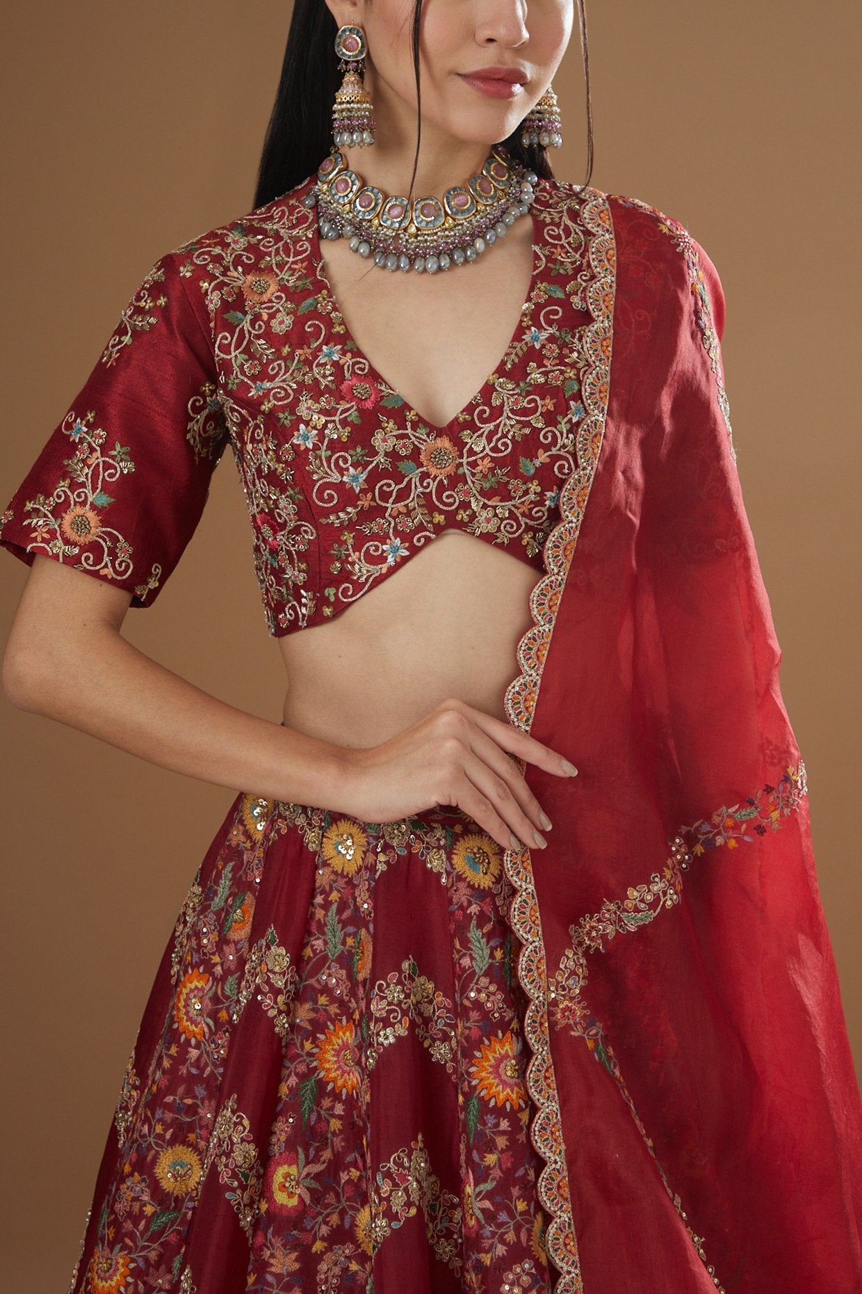 Lehenga With Blouse And Dupatta