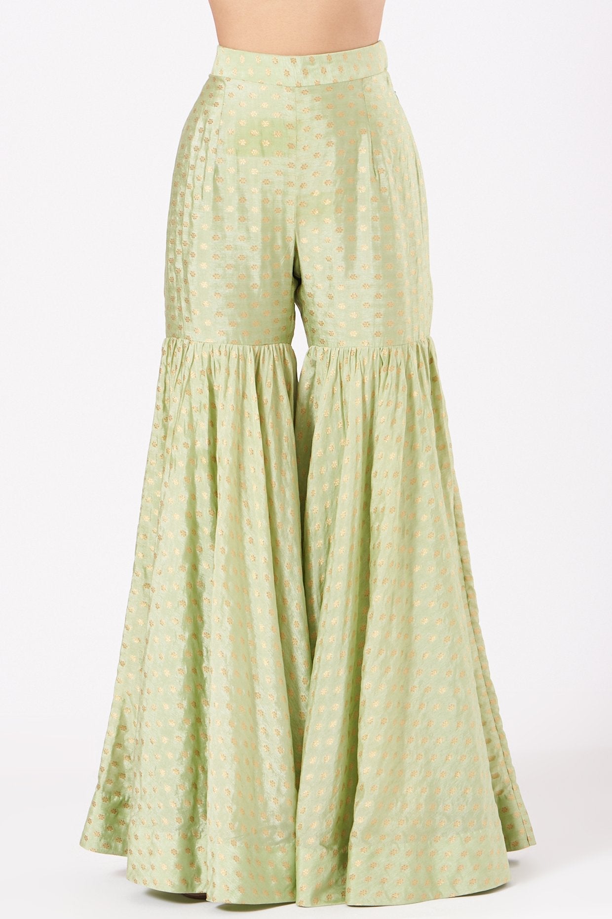 Mint Green Embroidered Jacket Set