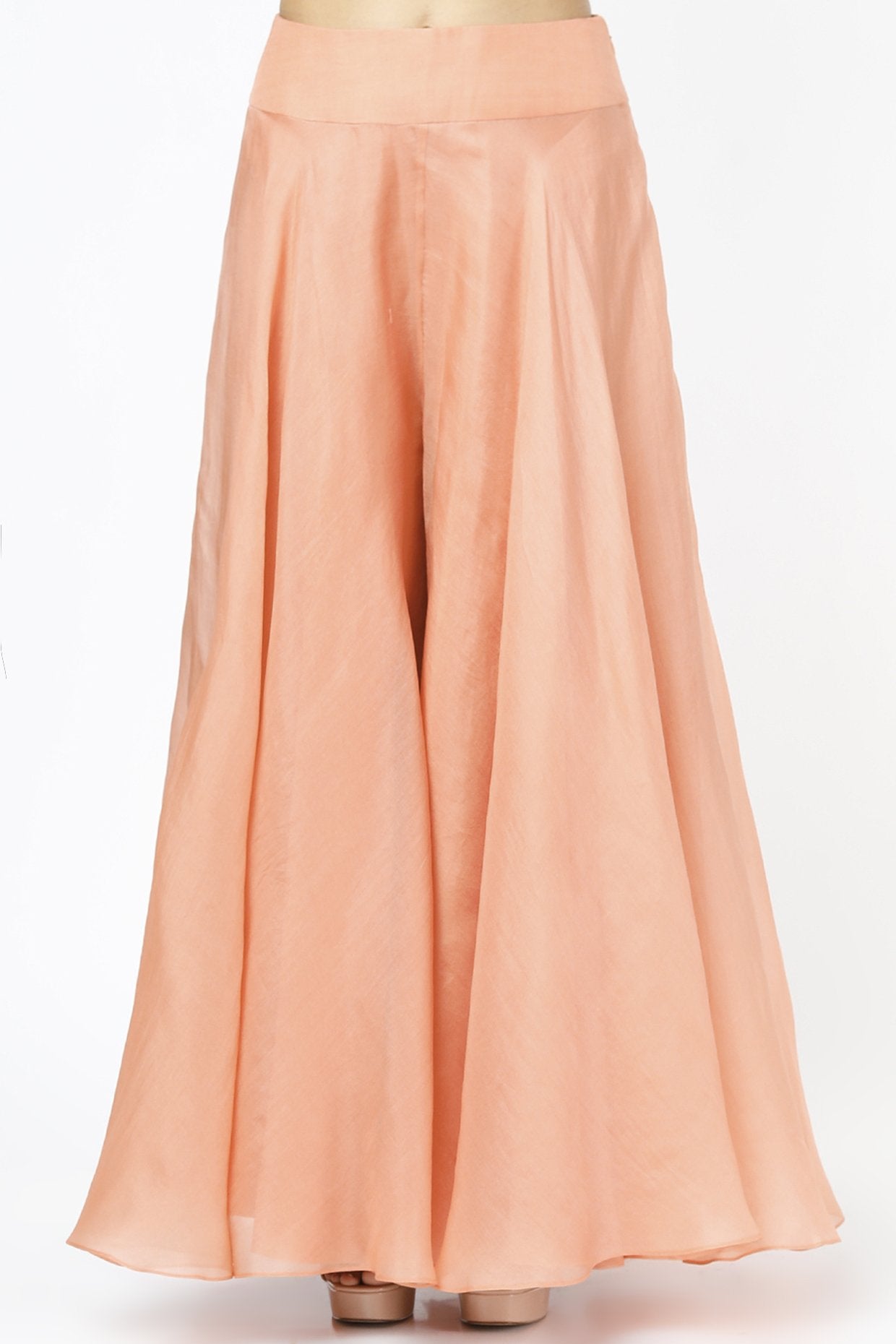 Peach Organza Sharara Set