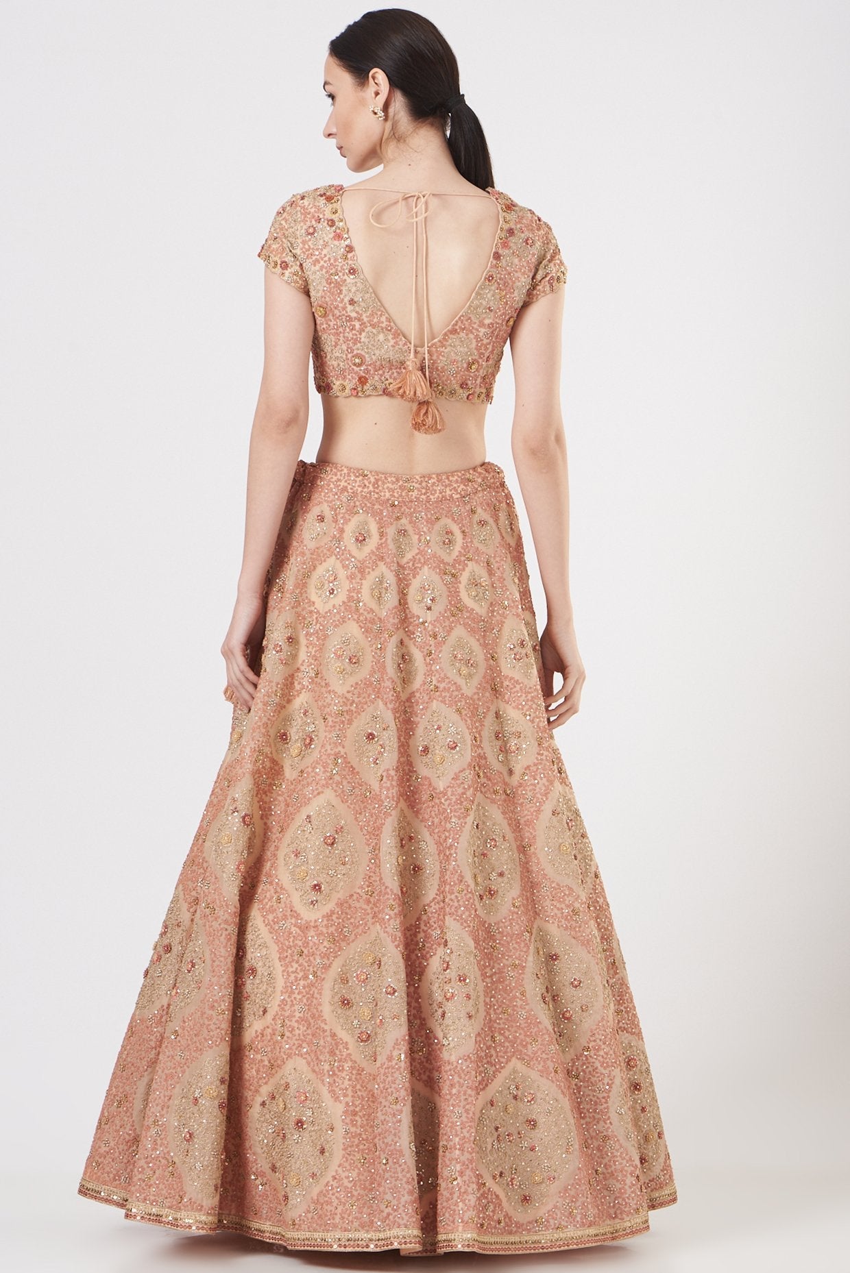 Baby Pink Organza Lehenga Set