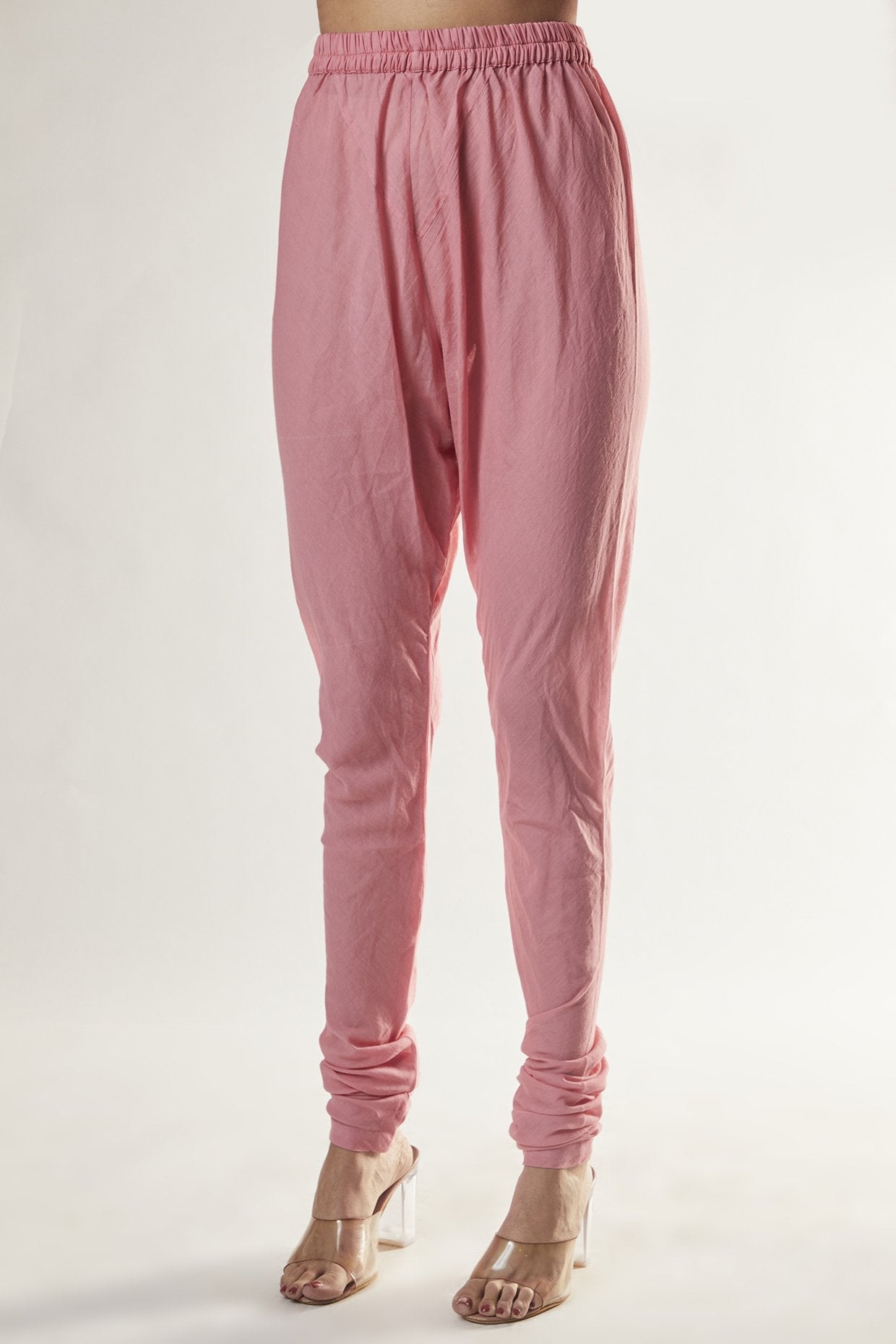 Pink Chanderi Kalidar Kurta Set