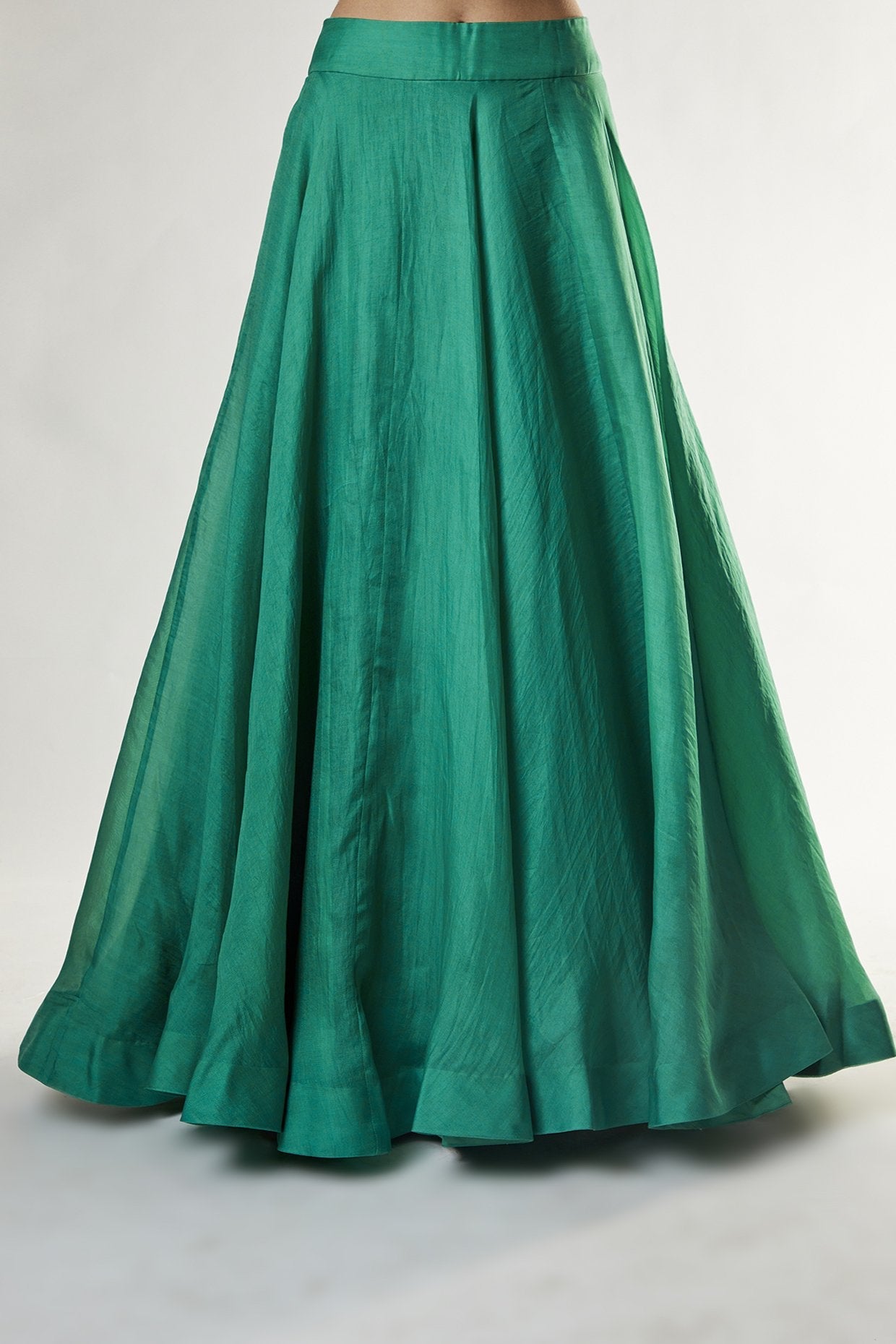 Turquoise Organza Skirt Set