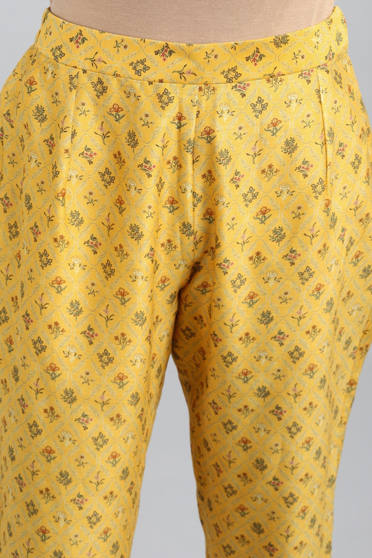 Yellow Printed Kurta Set