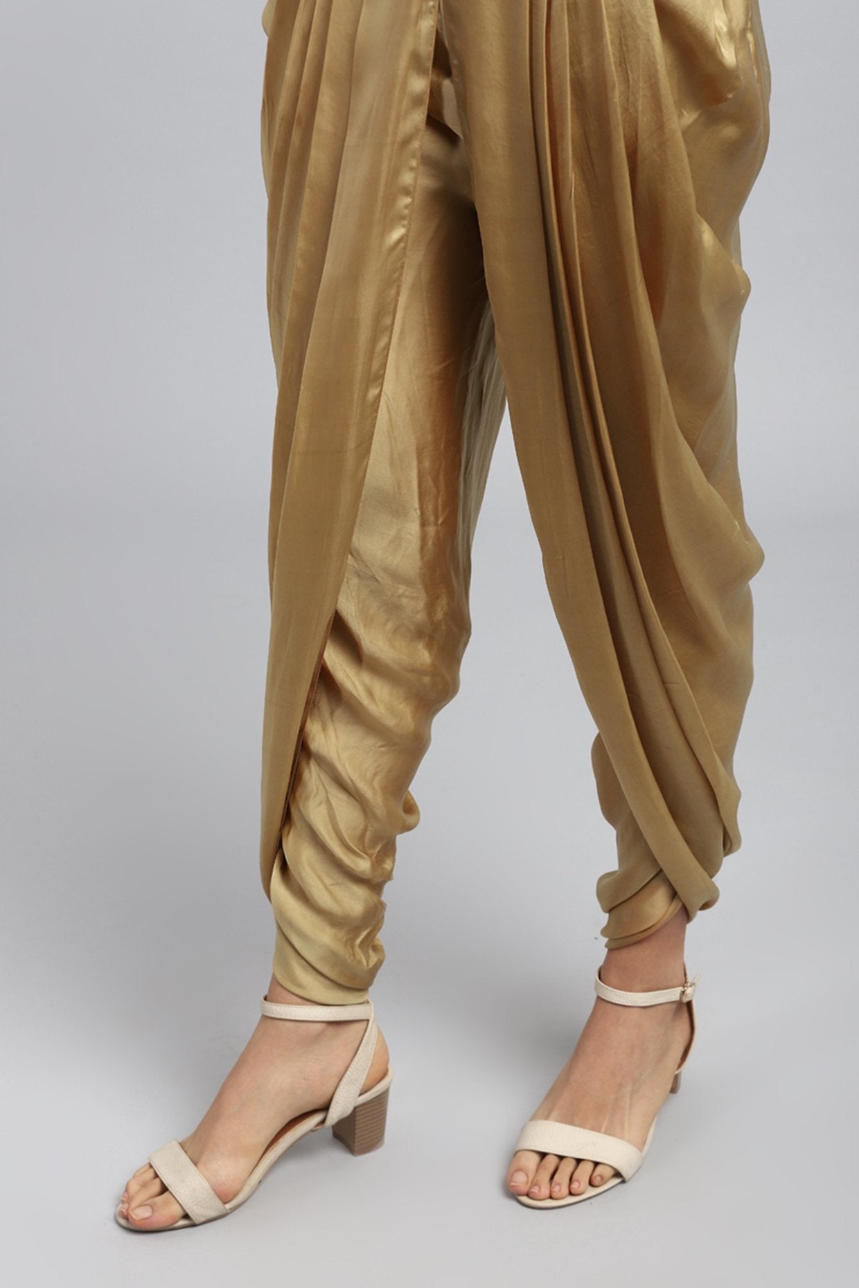 Purple Embroidered & Printed Cape Set