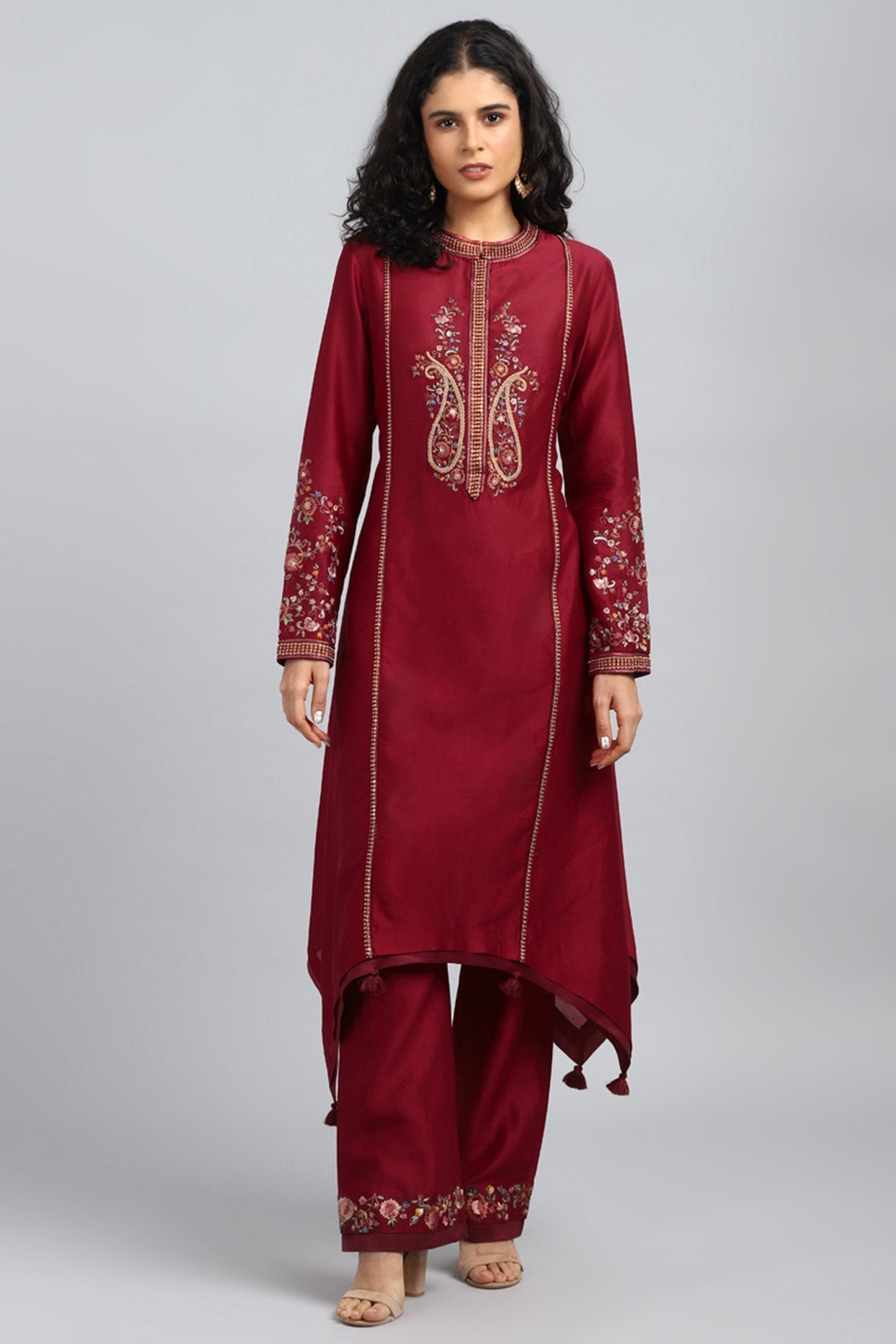 Red Digital Printed Kurta Set