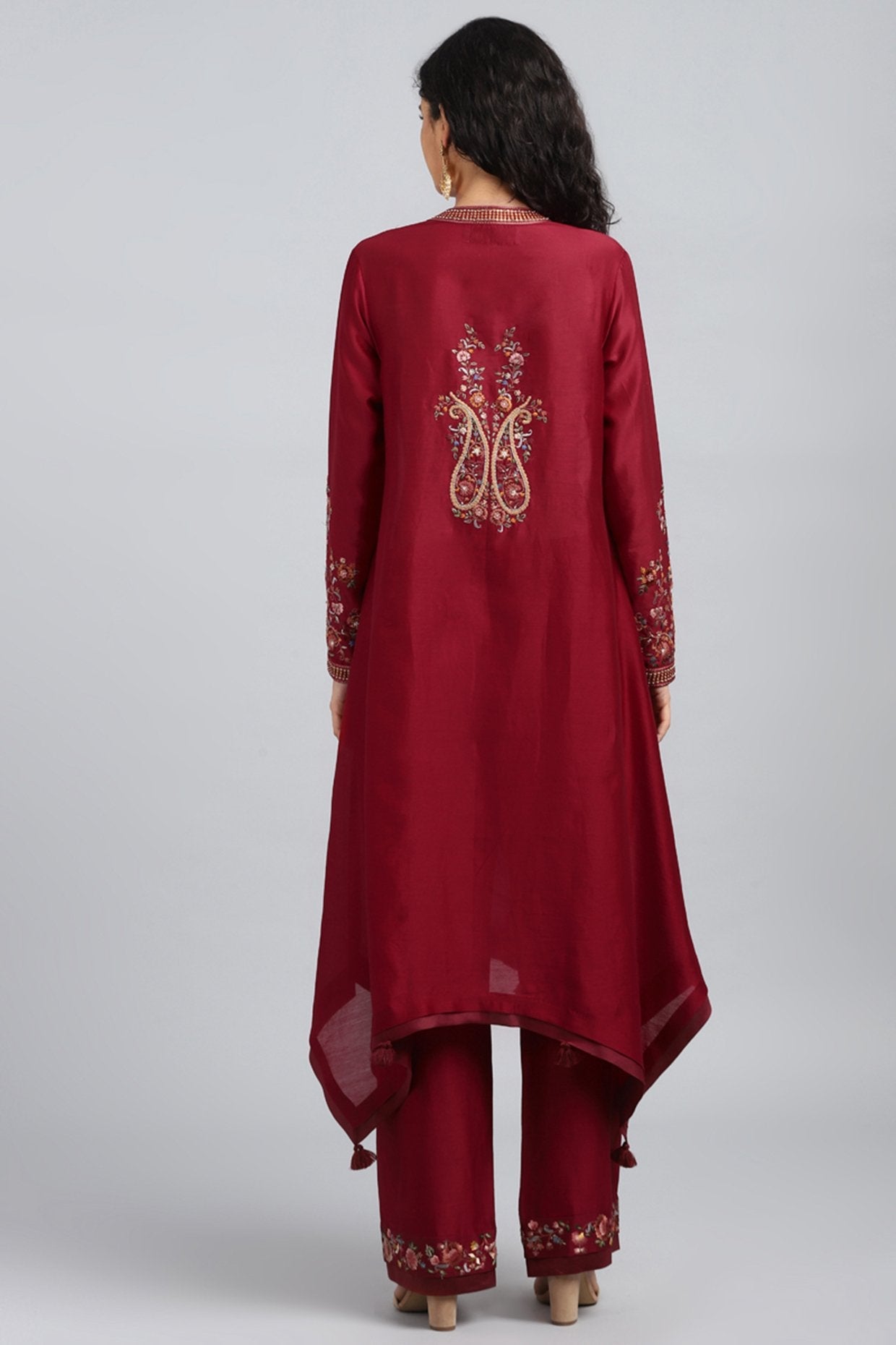 Red Digital Printed Kurta Set