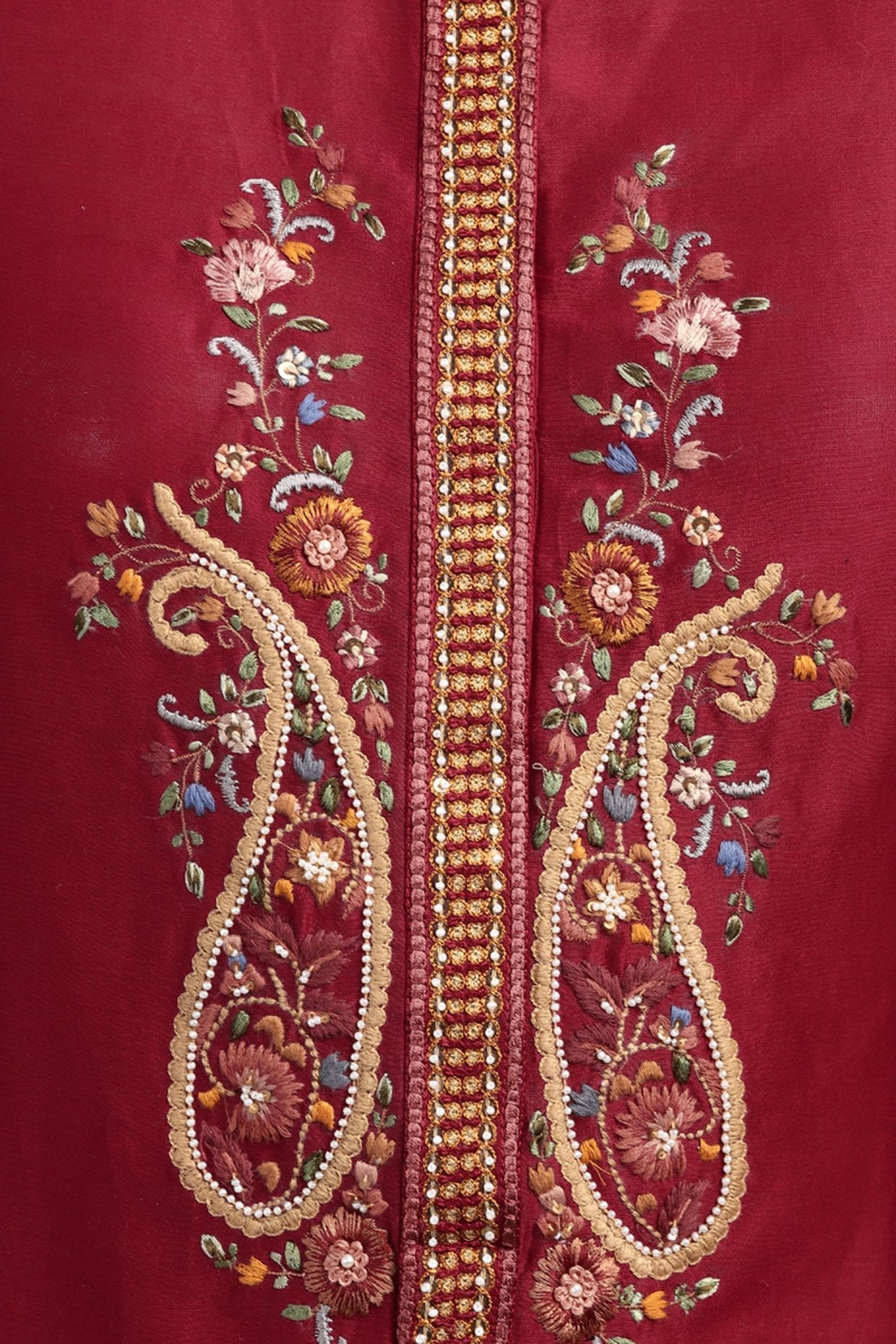 Red Digital Printed Kurta Set