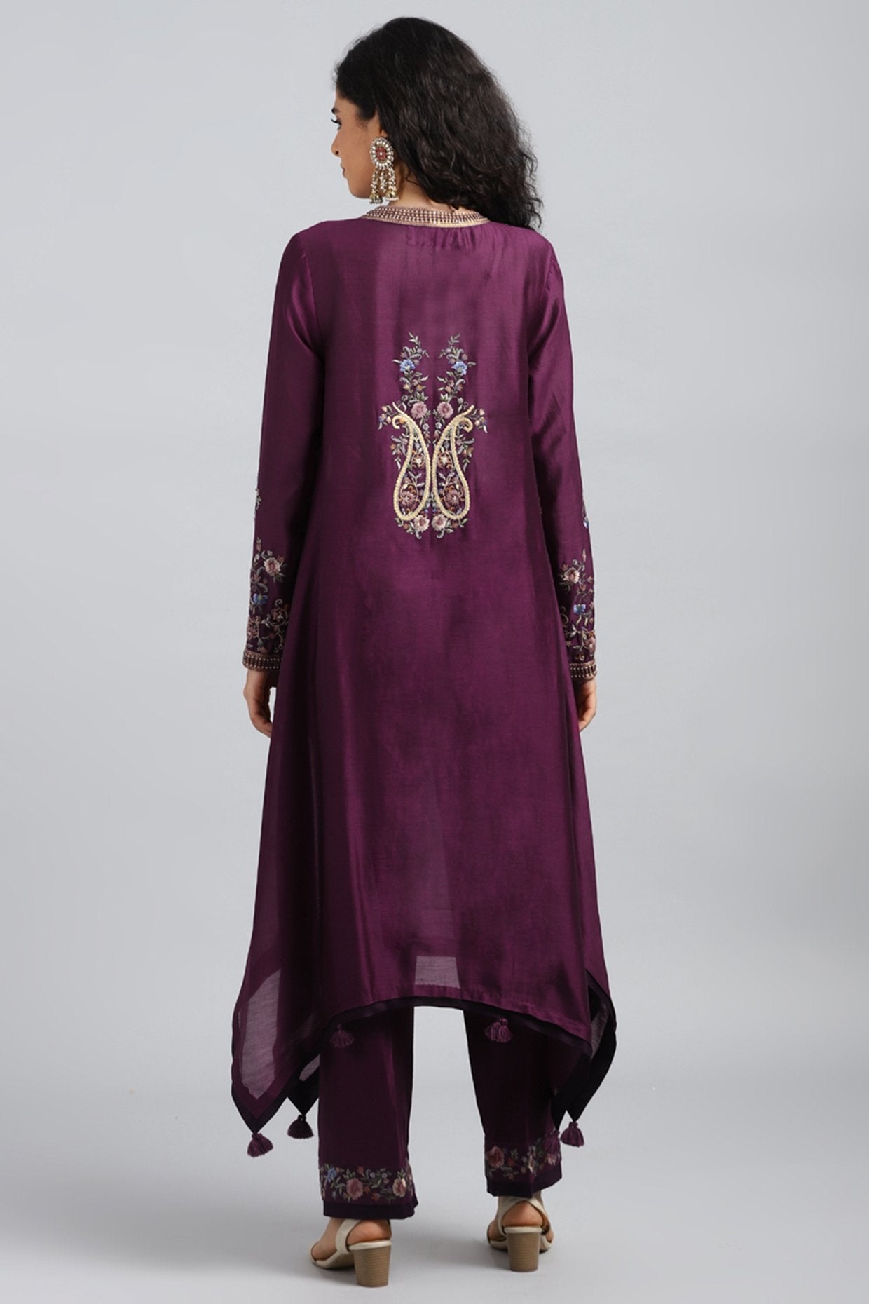 Purple Digital Printed Kurta Set