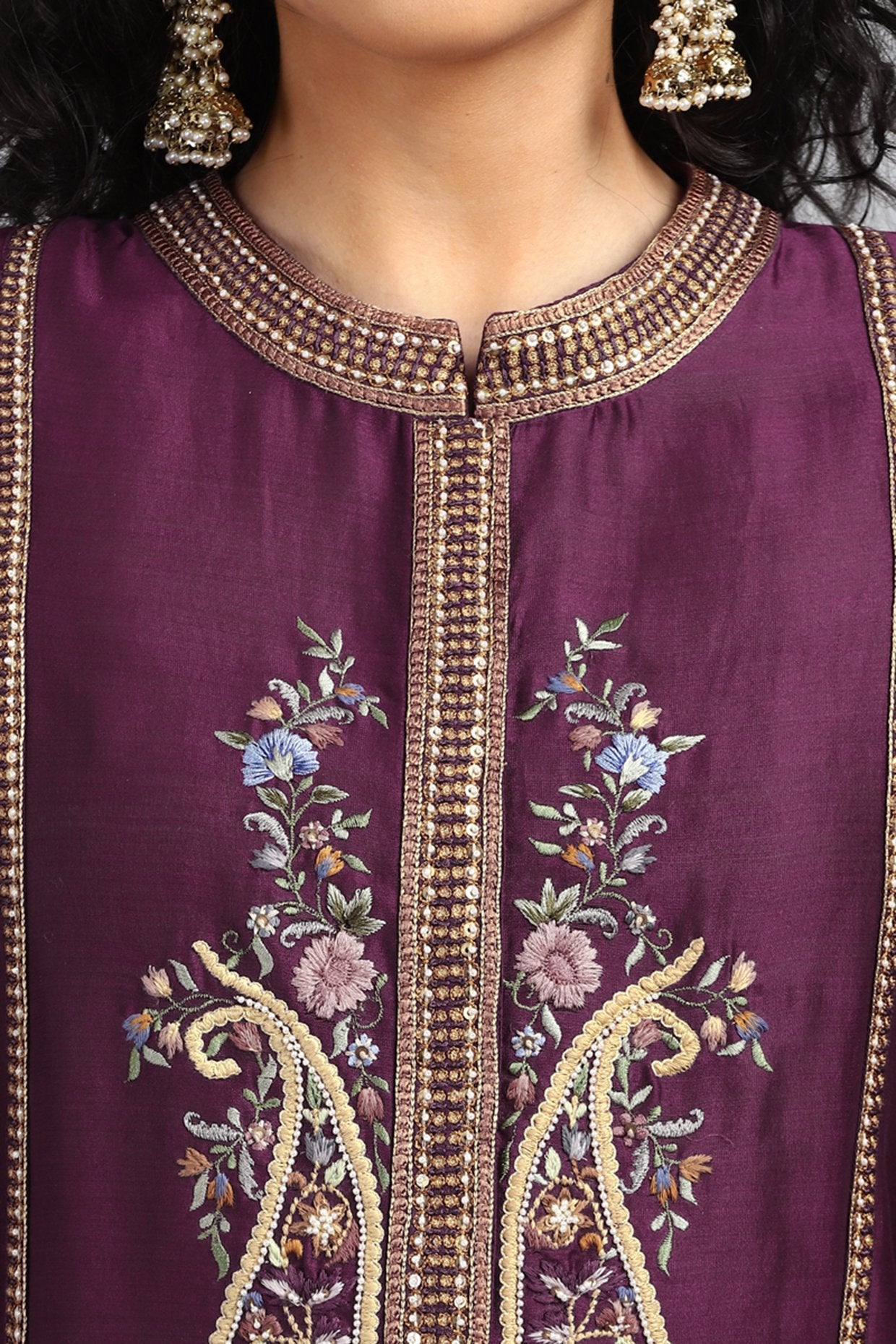 Purple Digital Printed Kurta Set