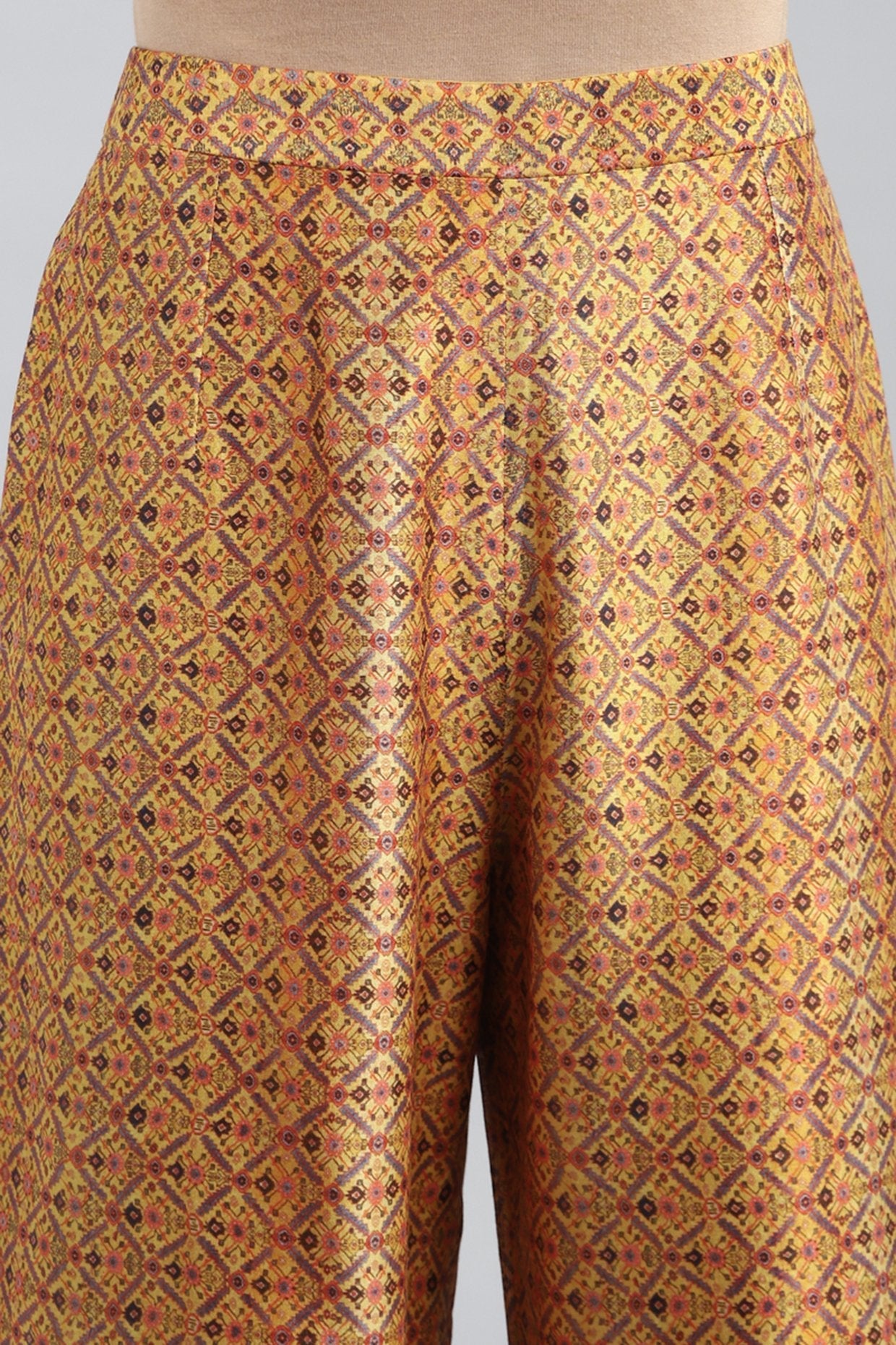 Yellow Digital Printed & Embroidered Kurta Set