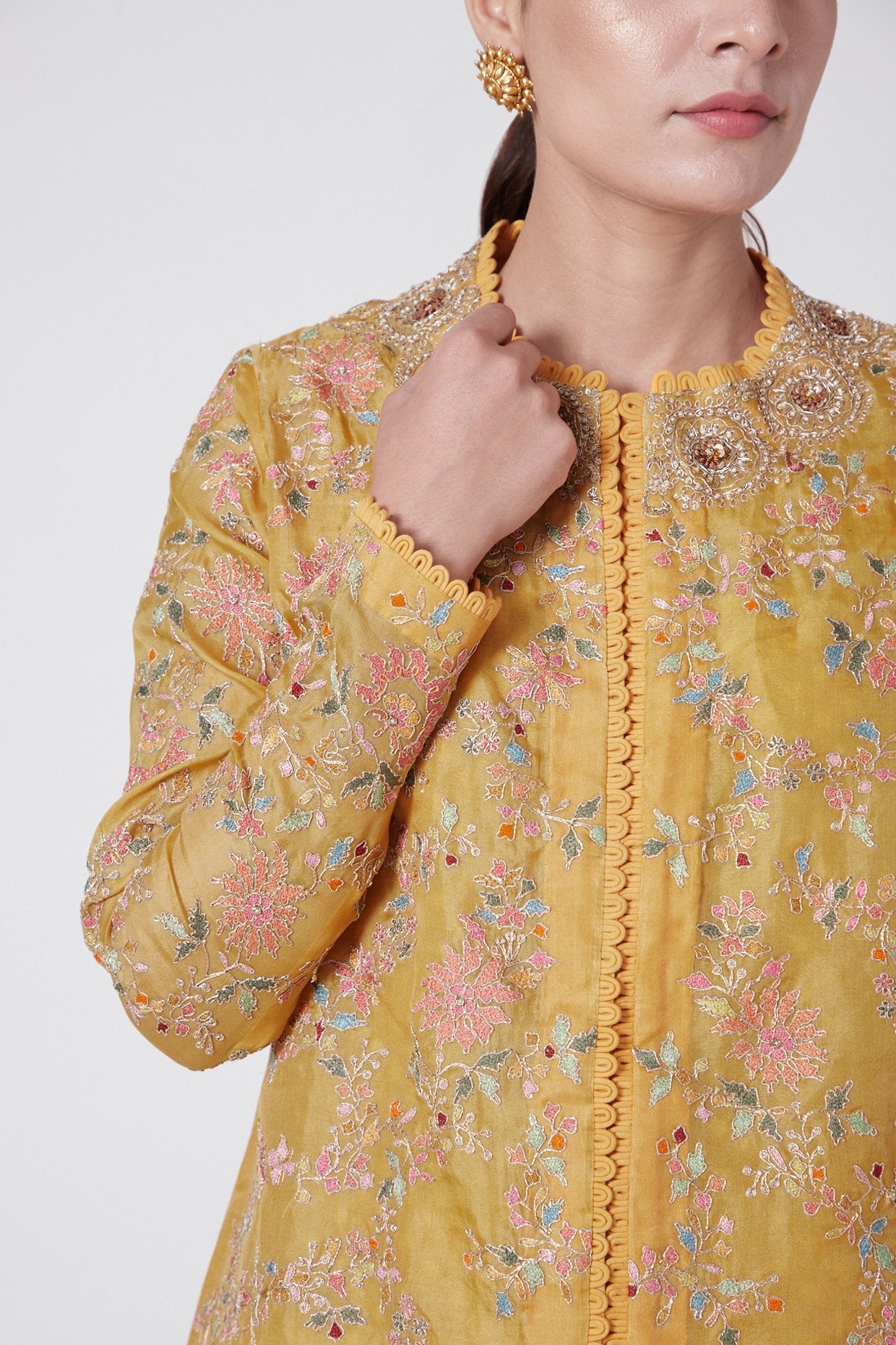 Yellow & White Kurta Set