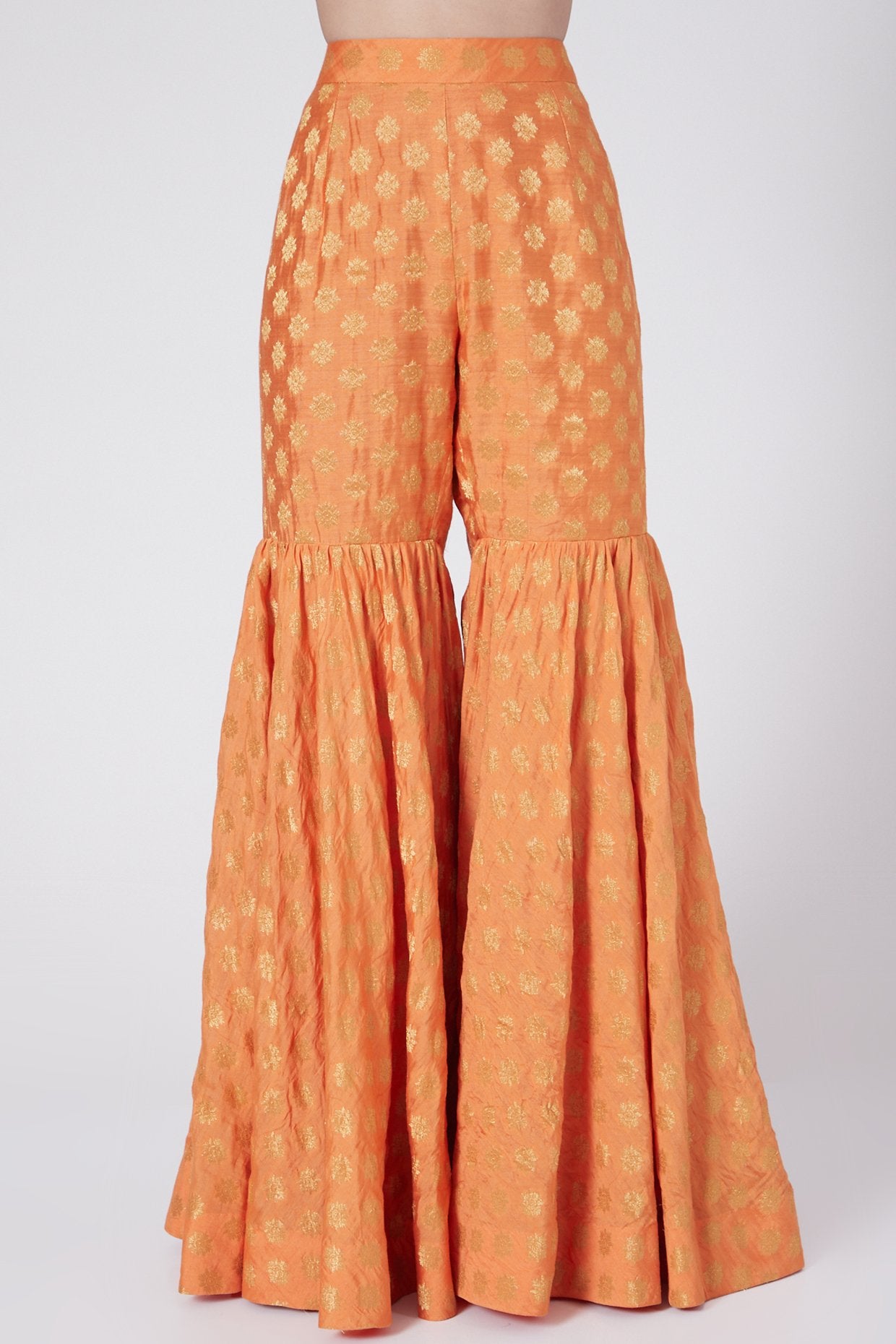 Orange Chanderi Sharara Set