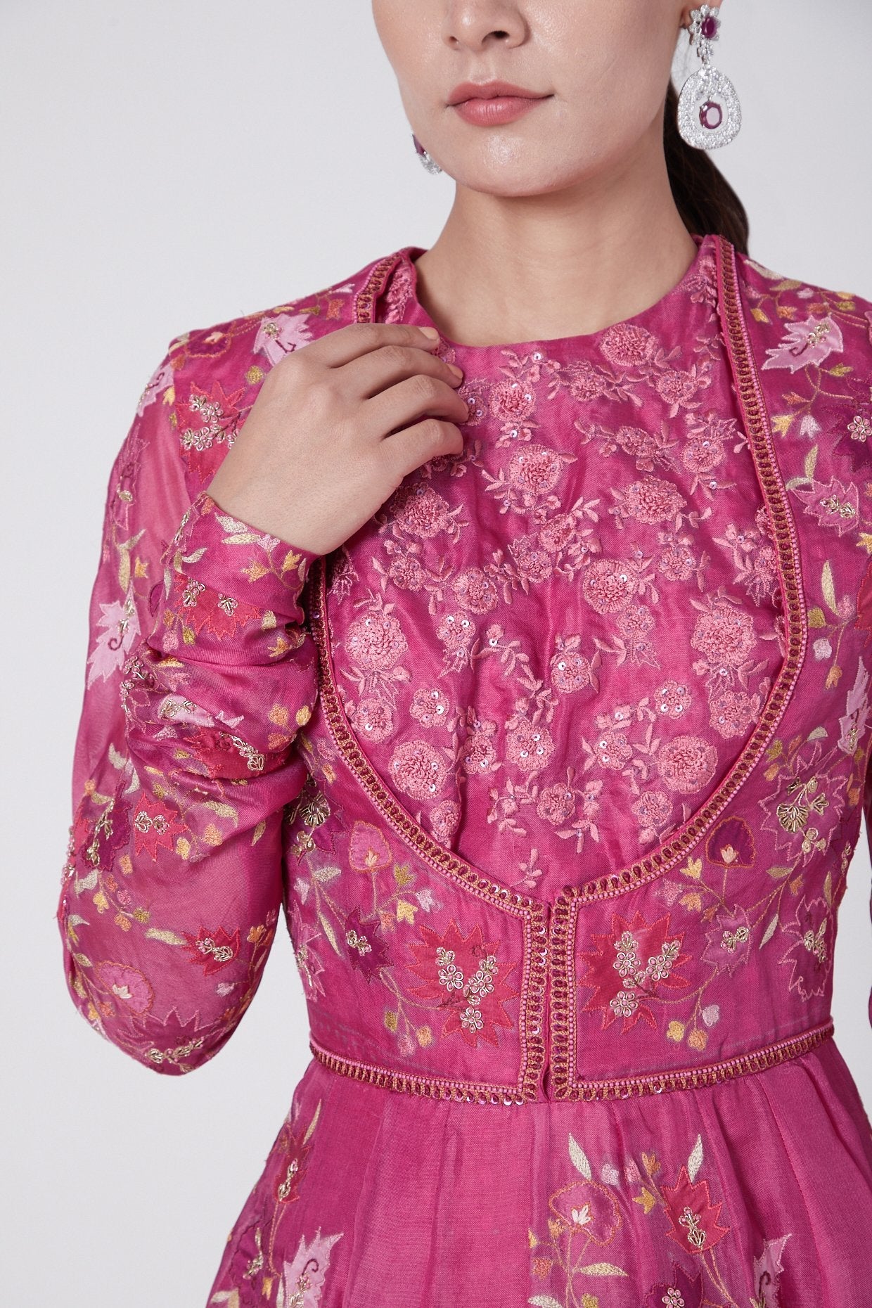 Rani Pink Anarkali With Dupatta