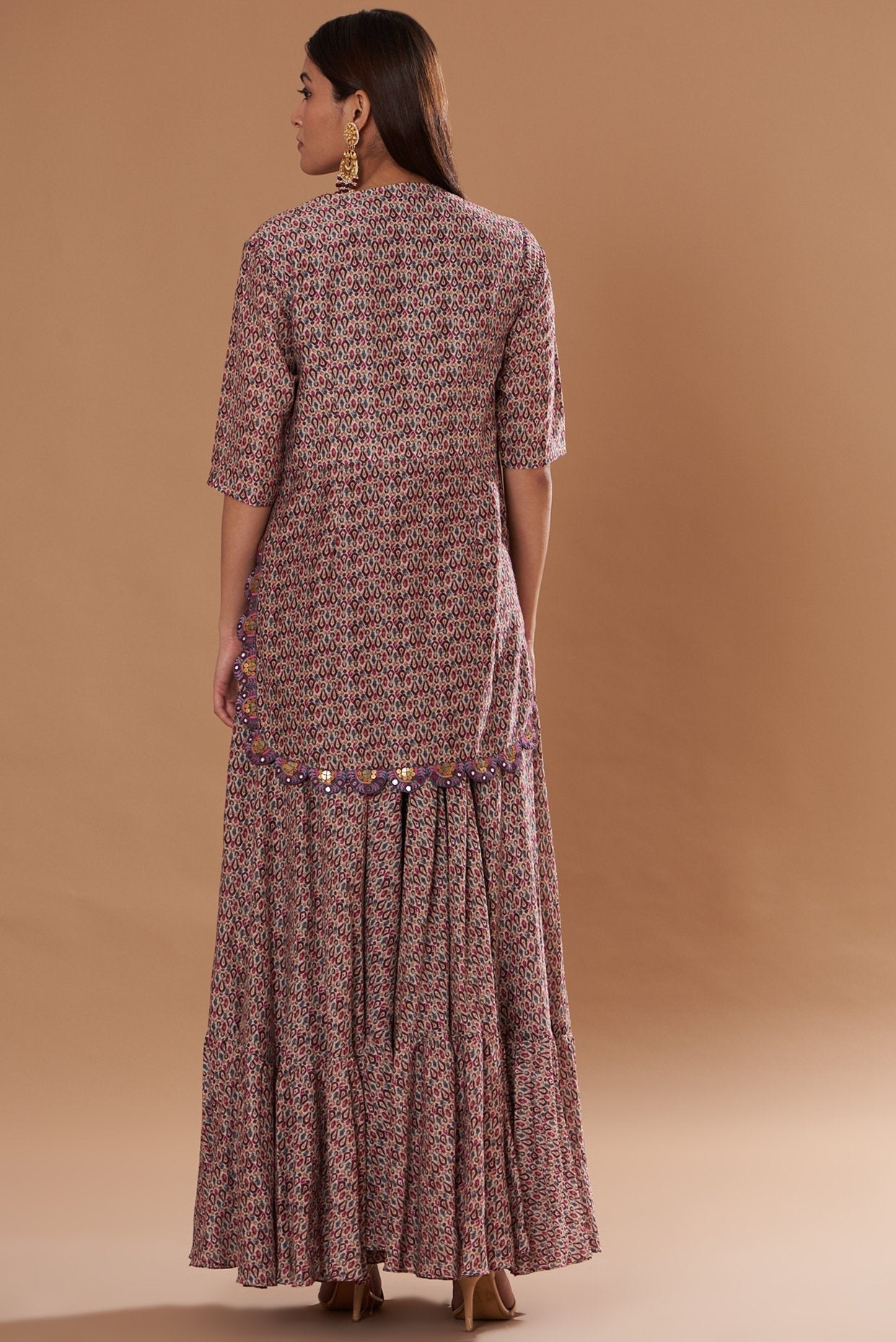 Purple Chanderi Sharara Set