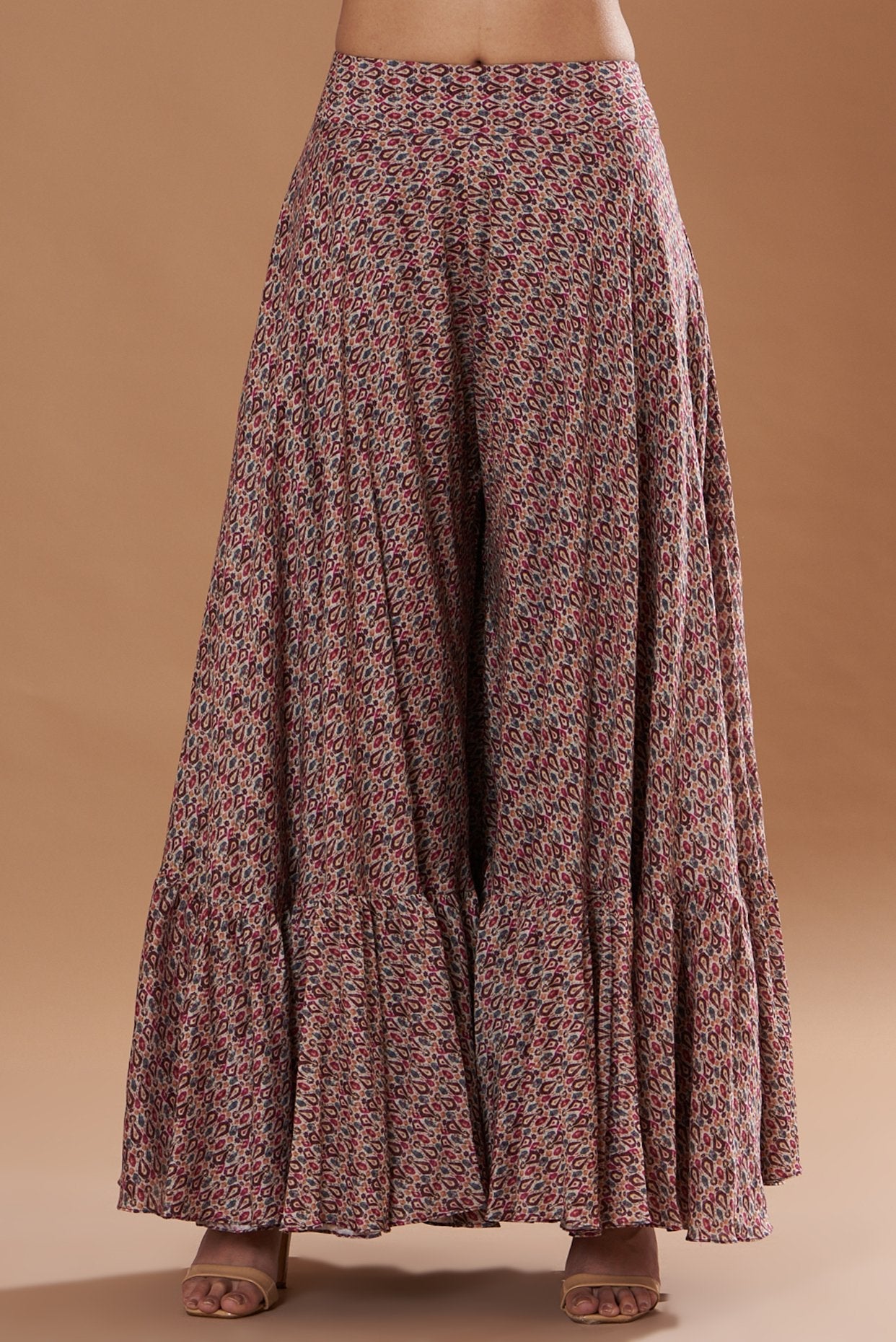 Purple Chanderi Sharara Set