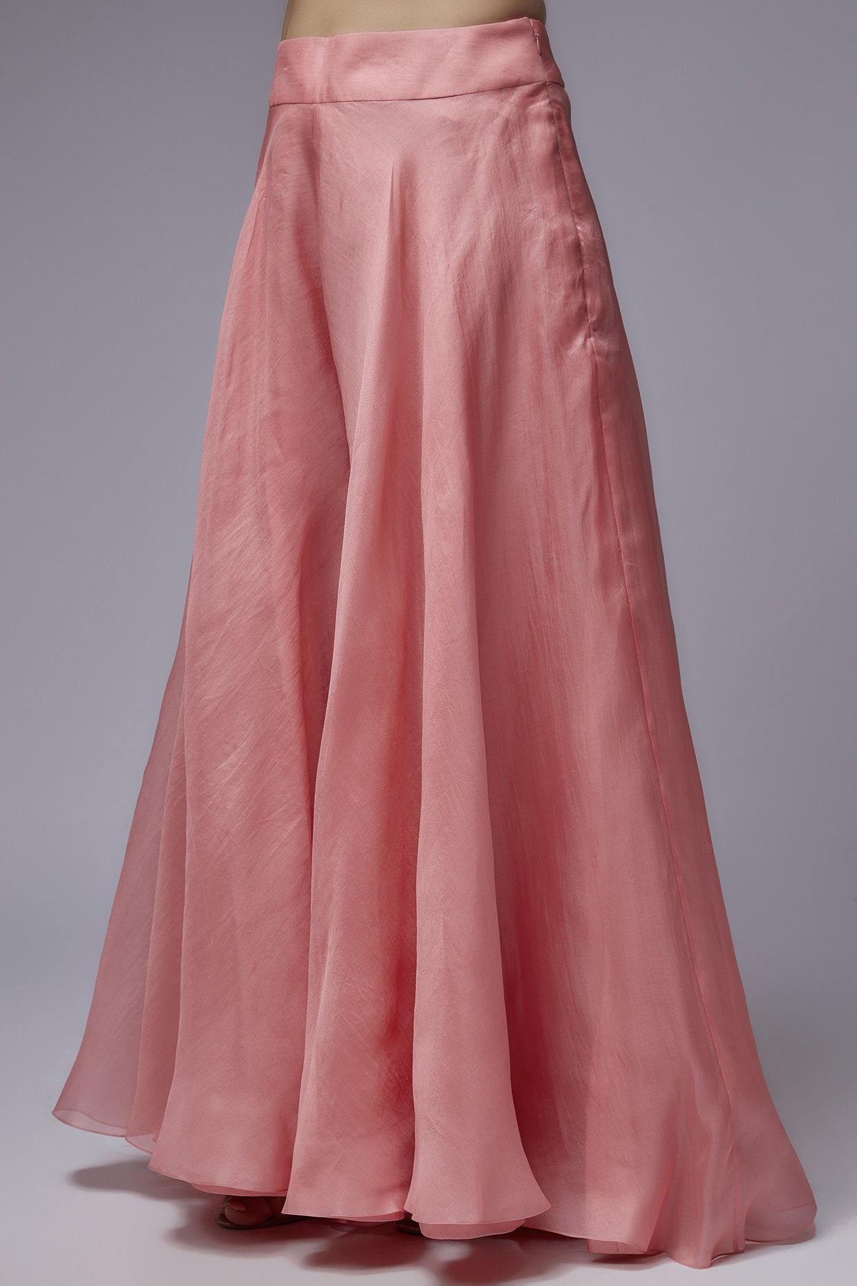 Peach Organza Sharara Set