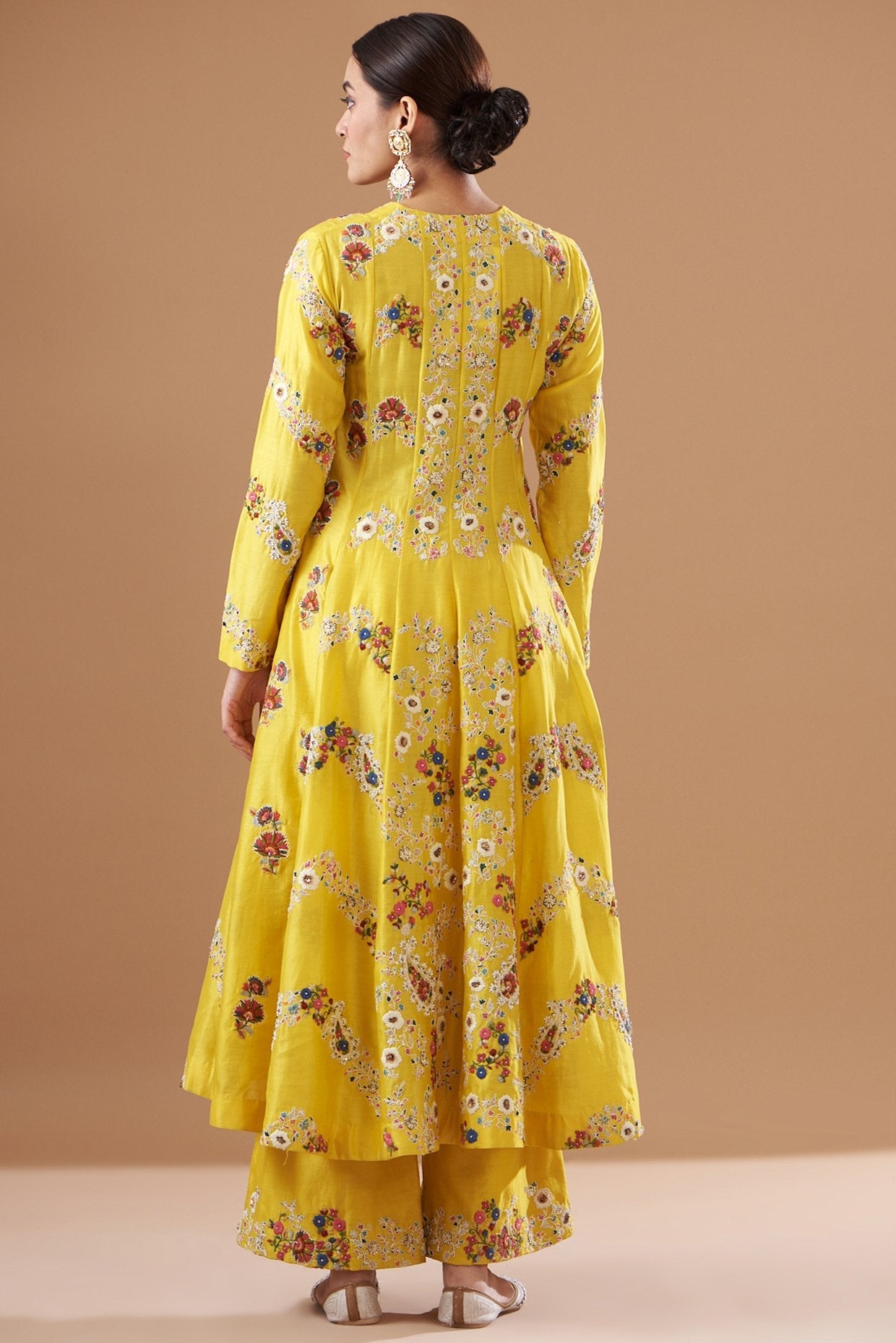 Yellow Chanderi Kurta Set