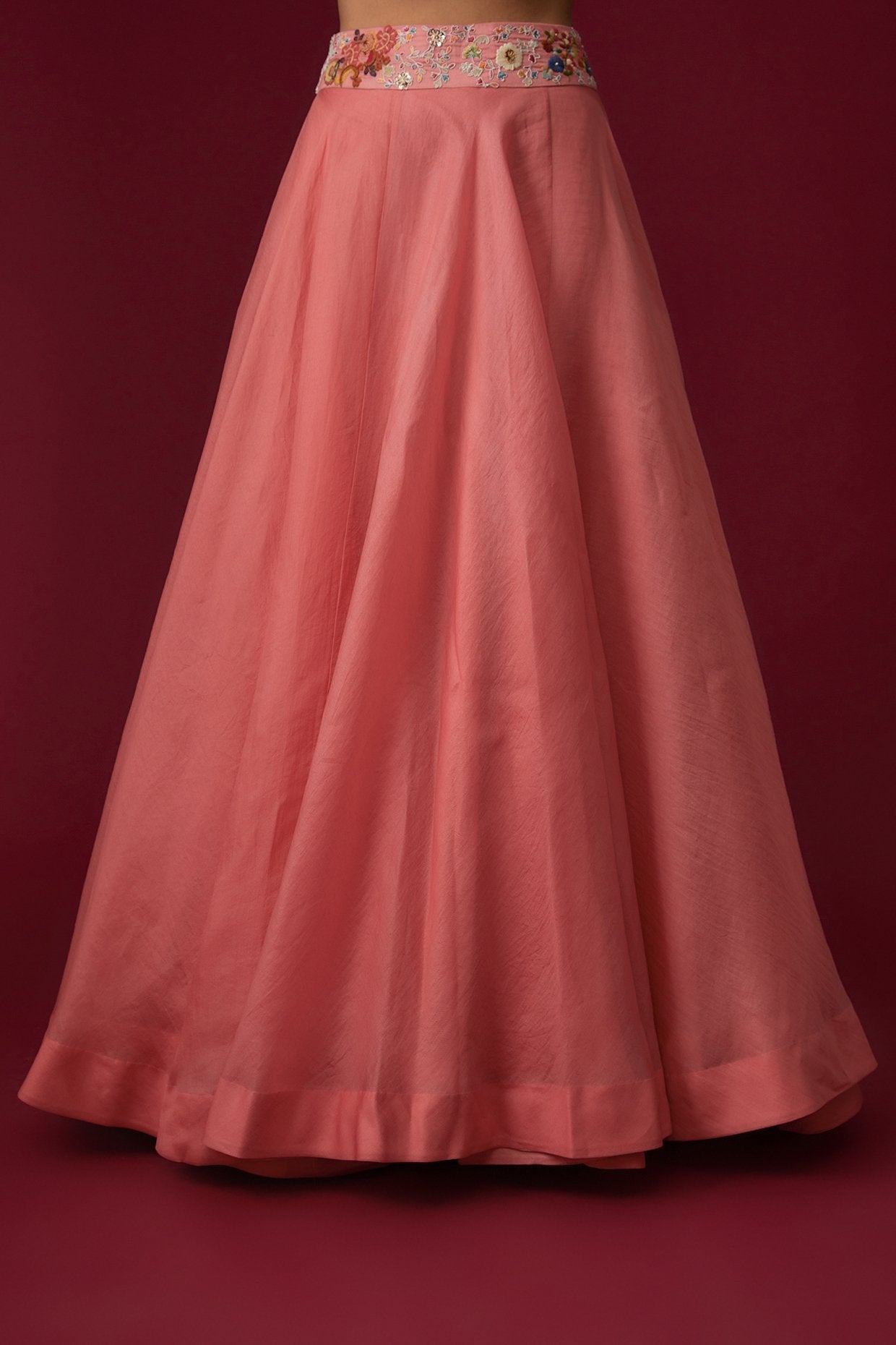 Pink Organza Skirt Set