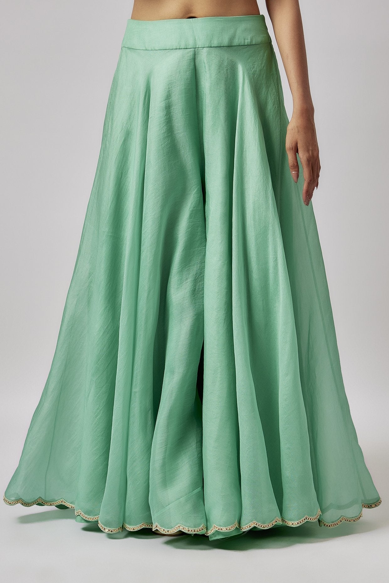 Mint Green Organza Sharara Set