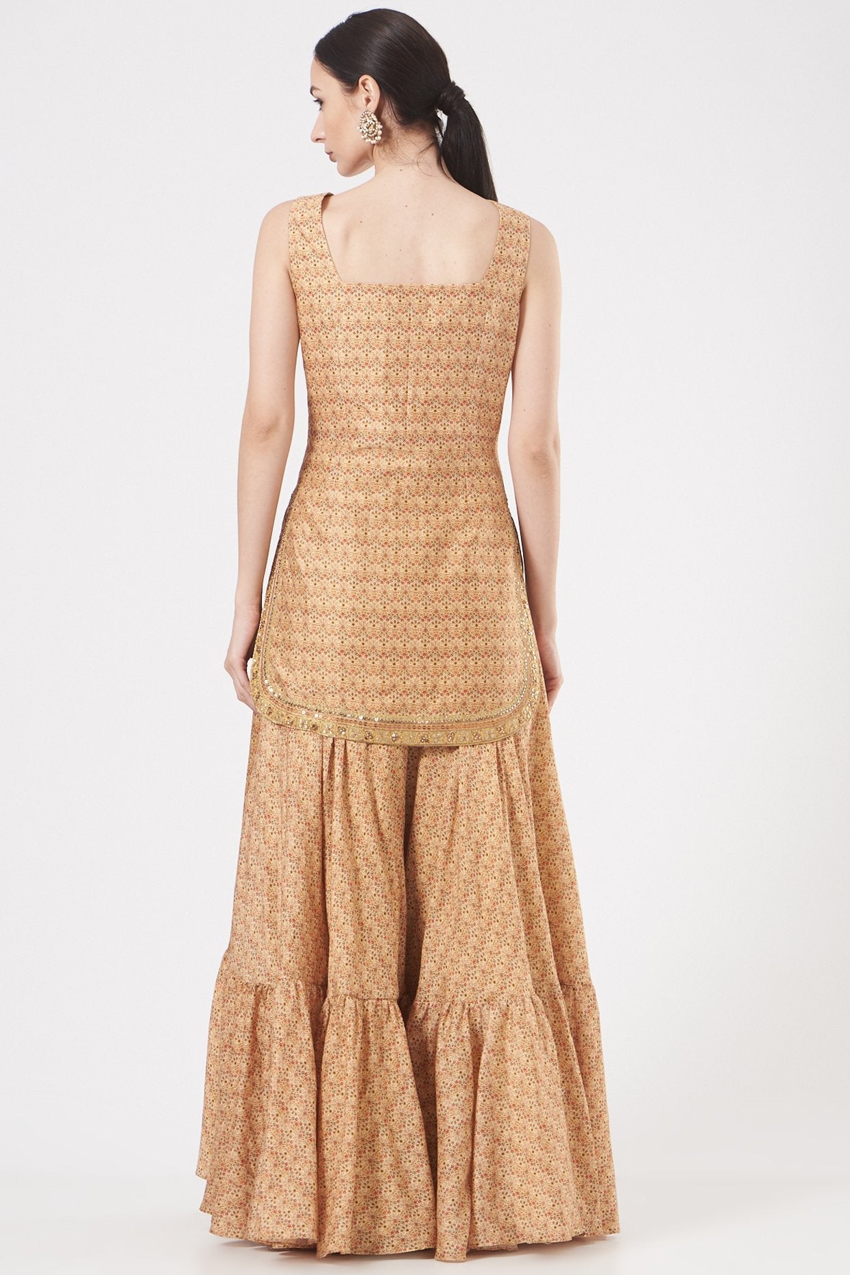 Yellow Chanderi Sharara Set