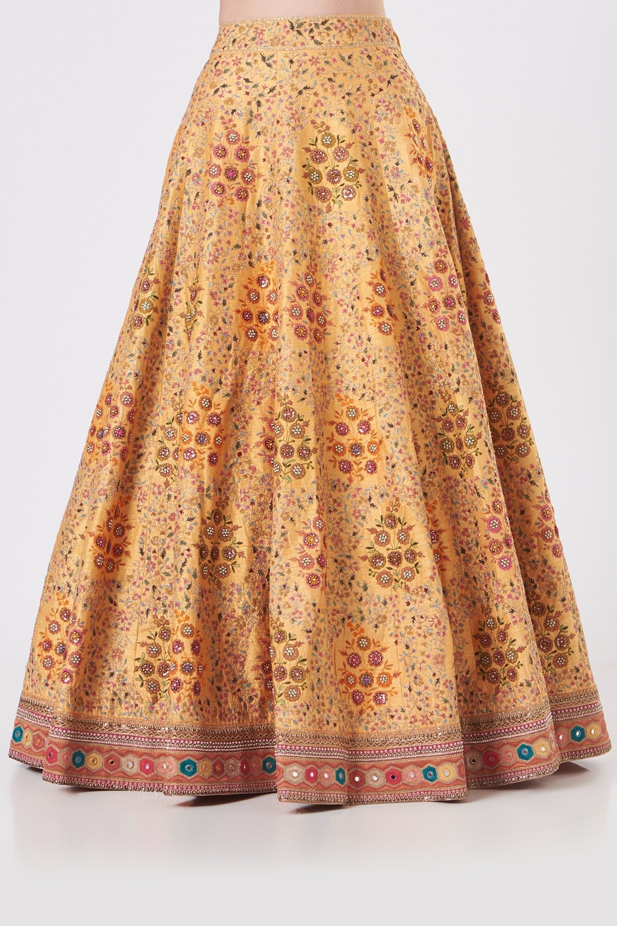Yellow Embroidered Lehenga Set