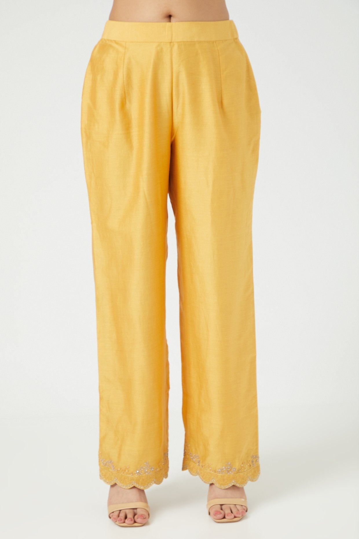 Yellow Embroidered Kurta Set
