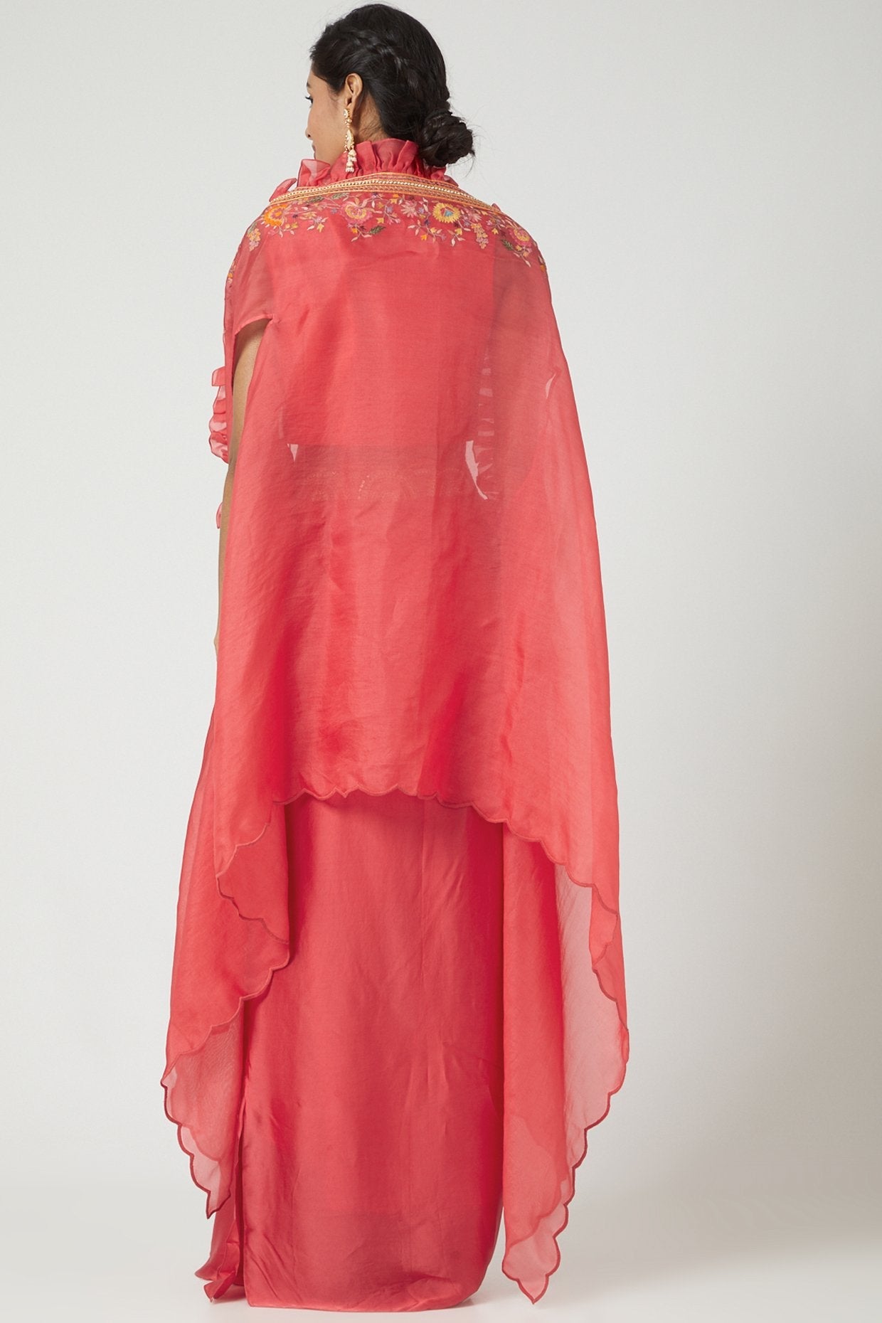 Pink Satin Skirt Set