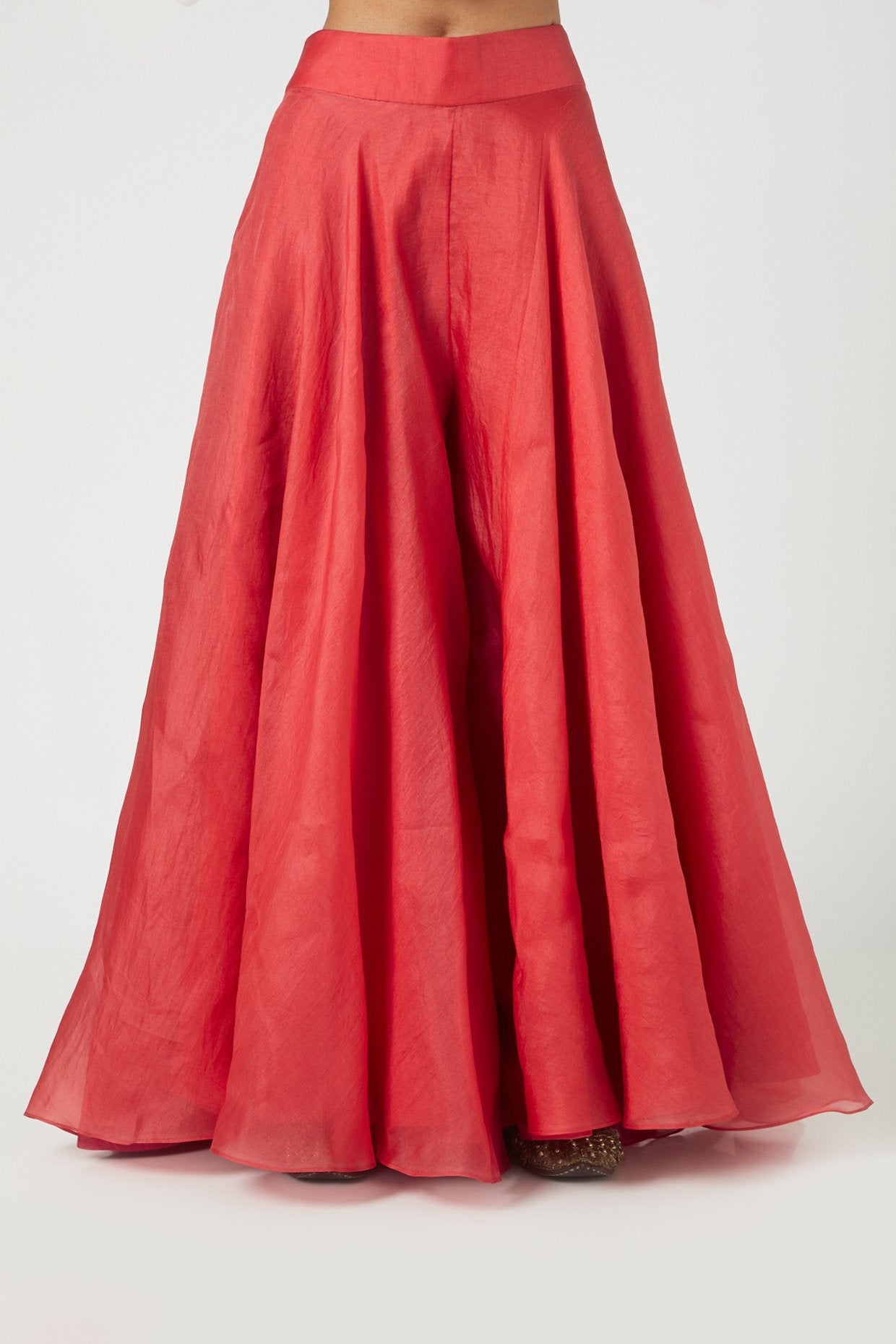 Pink Organza Sharara Set