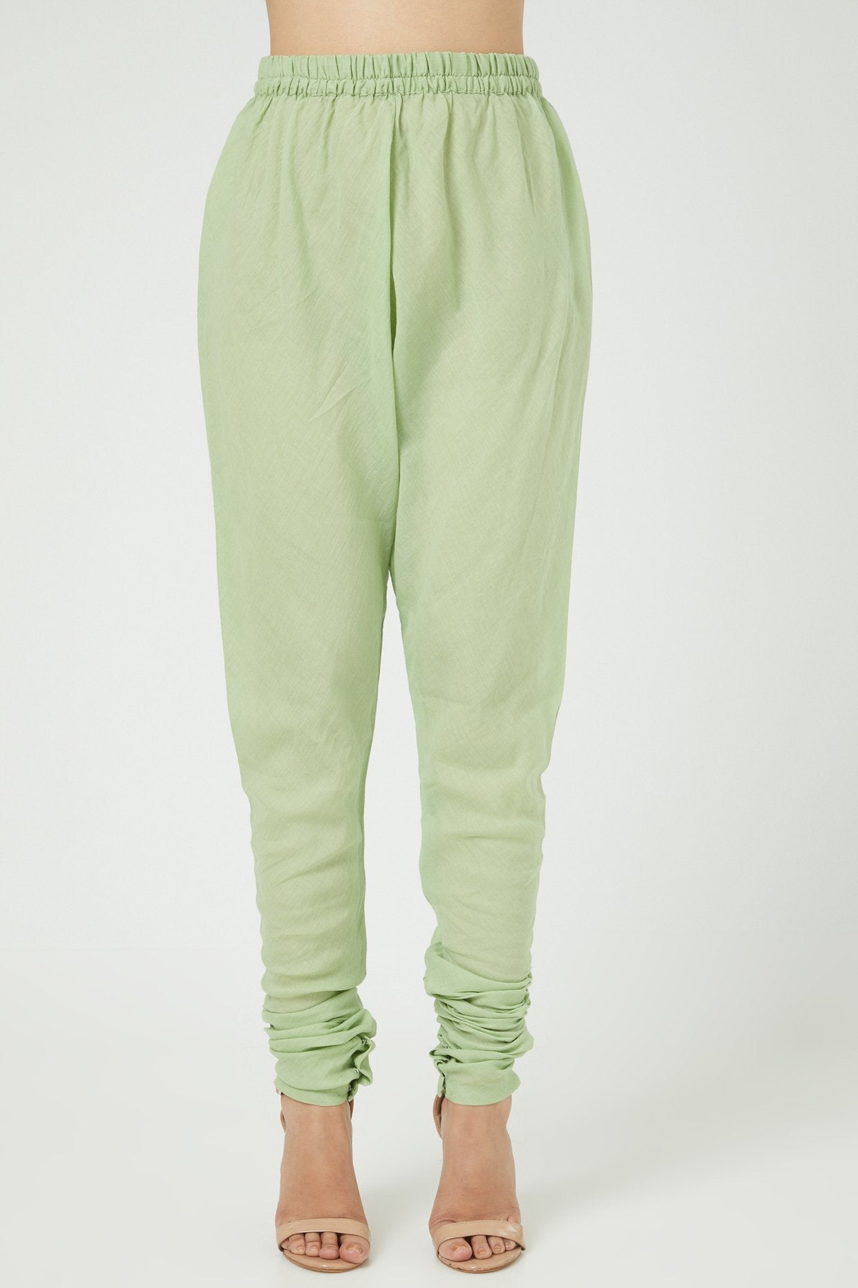 Mint Green Chanderi Kalidar Anarkali Set