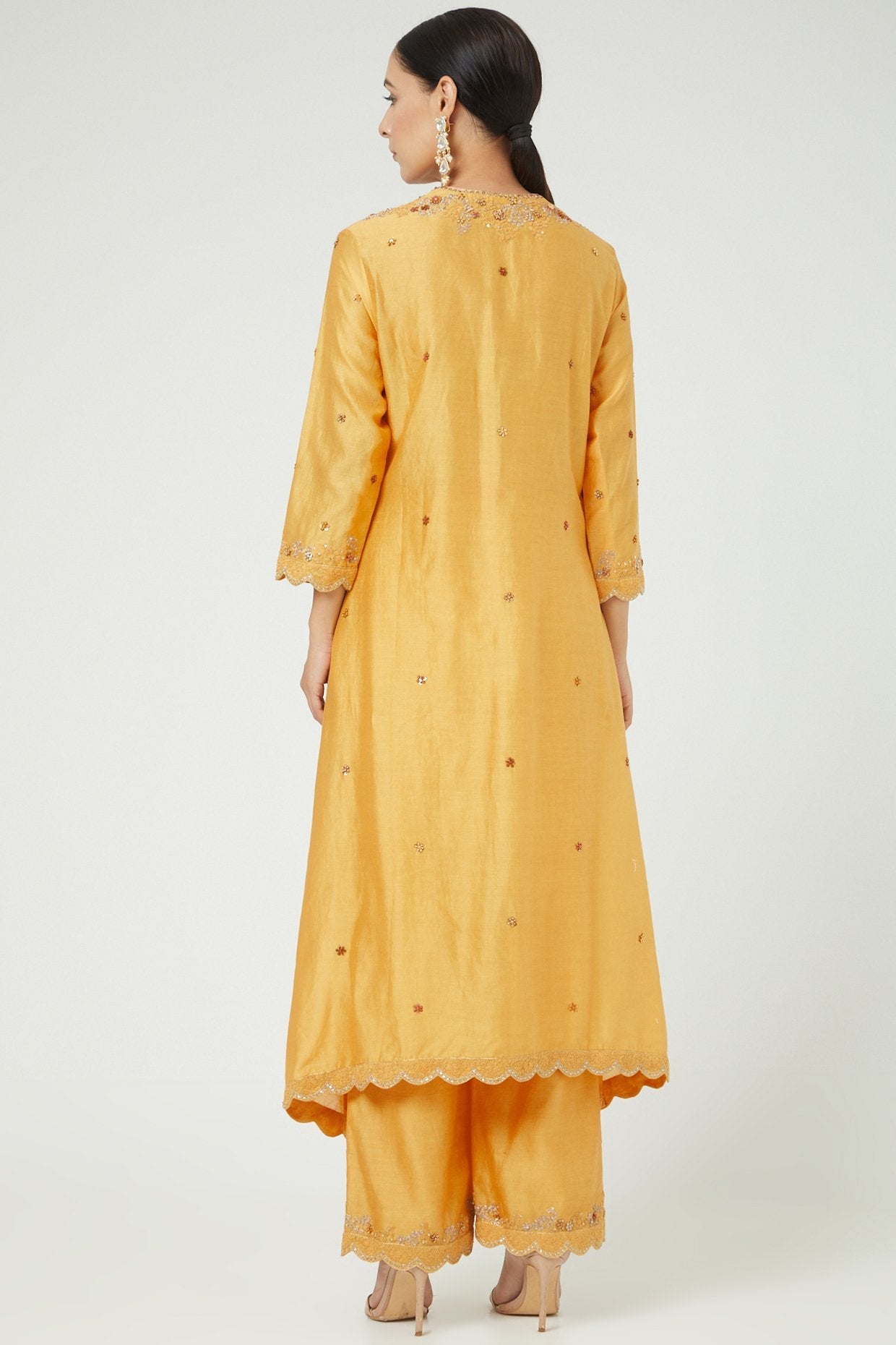 Yellow Embroidered Kurta Set