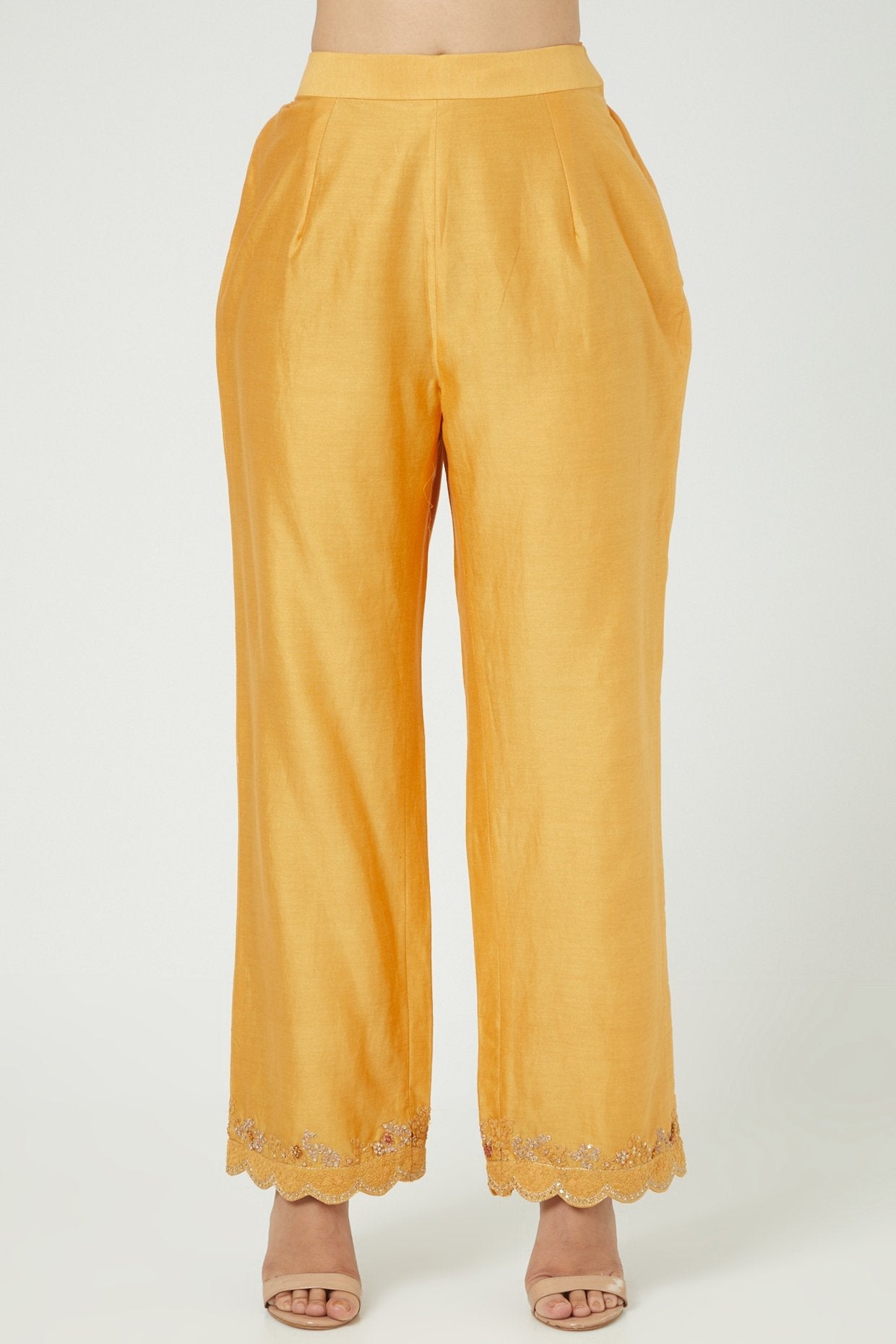 Yellow Embroidered Kurta Set
