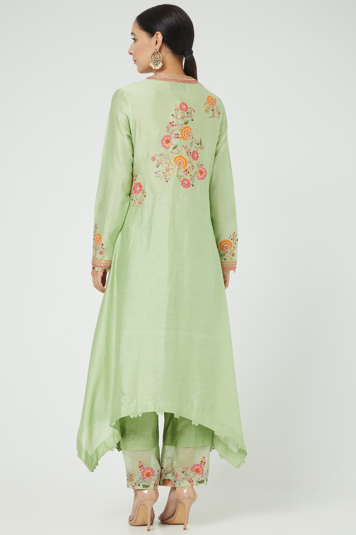 Mint Green Embroidered Kurta Set