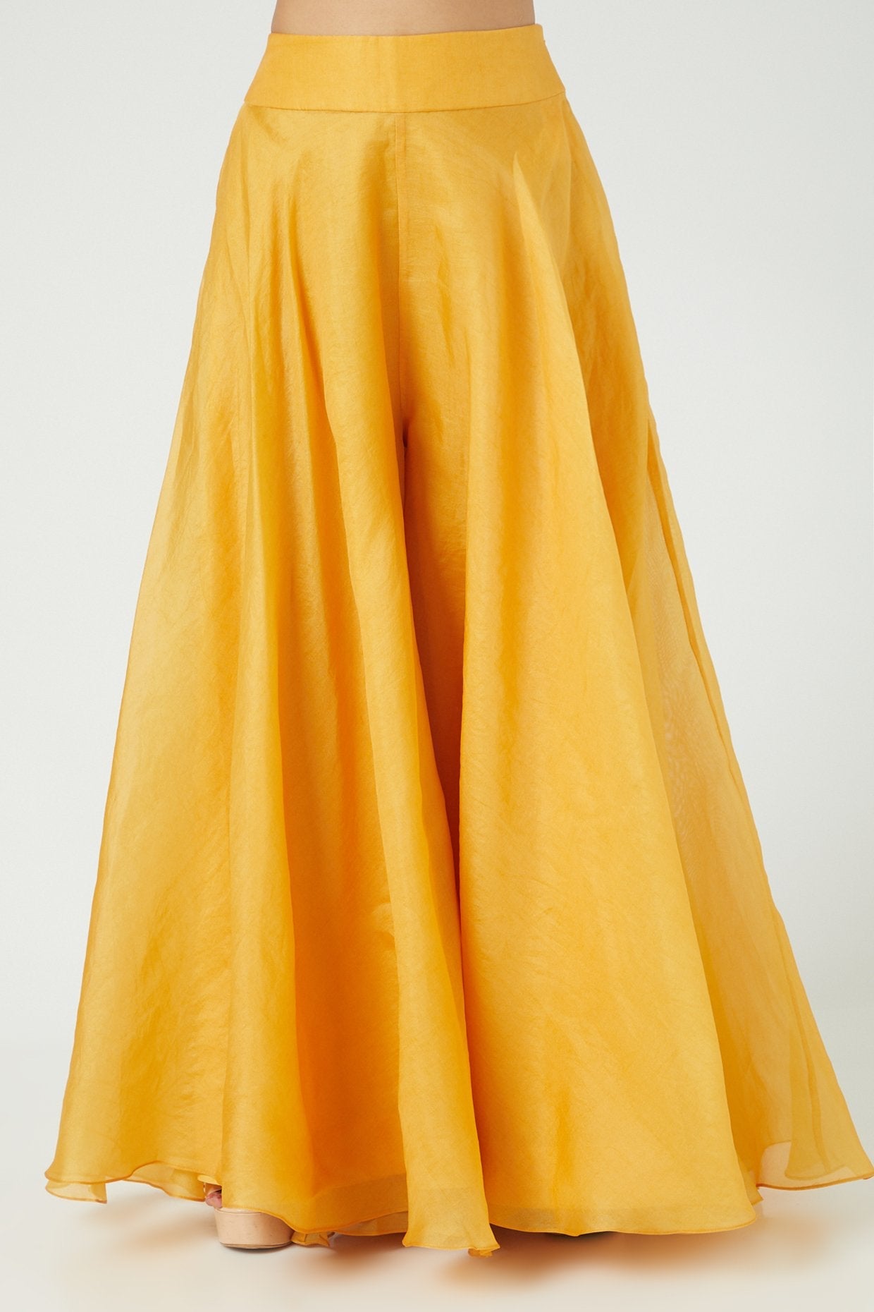 Mustard Organza Sharara Set