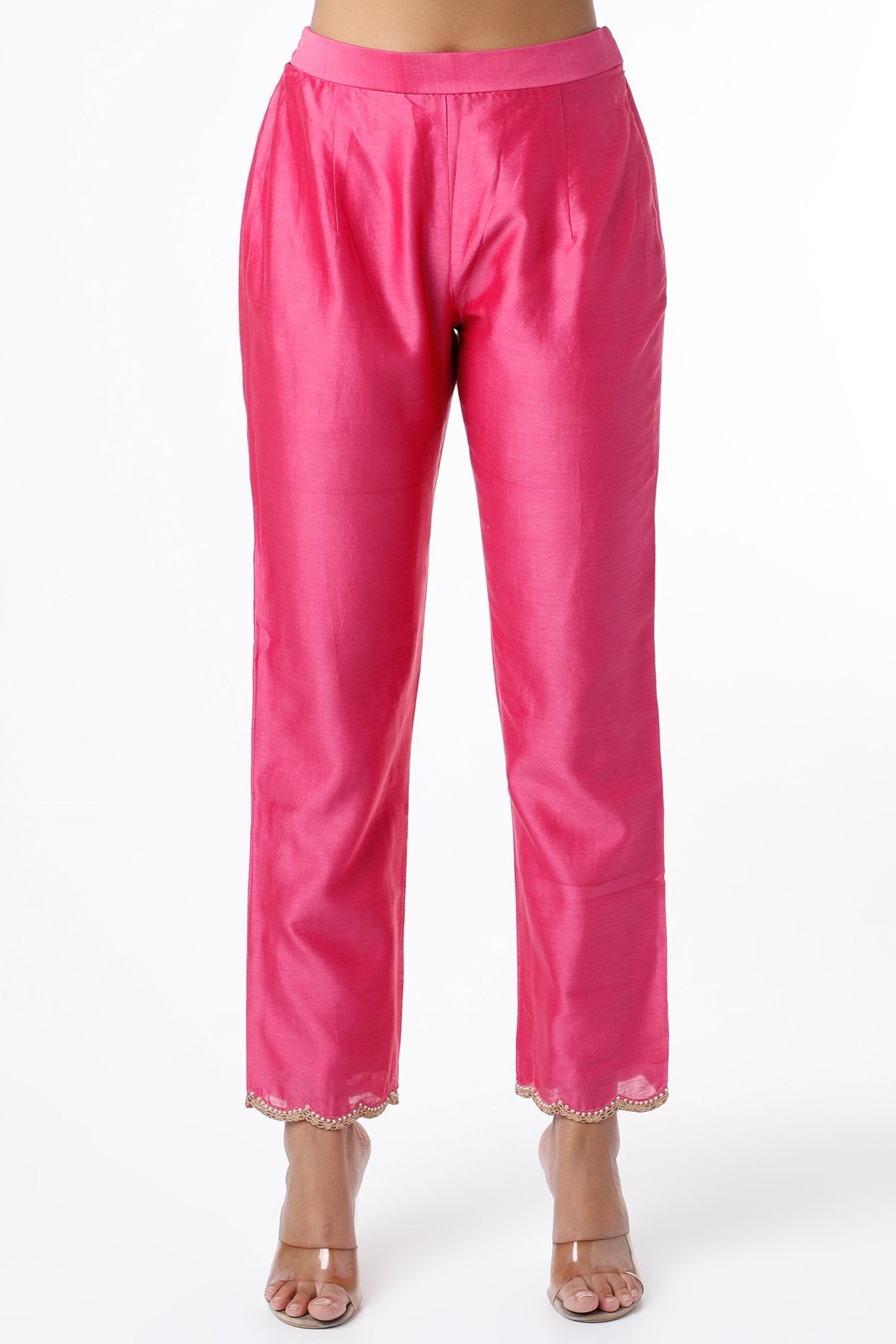 Fuchsia Organza Kurta Set