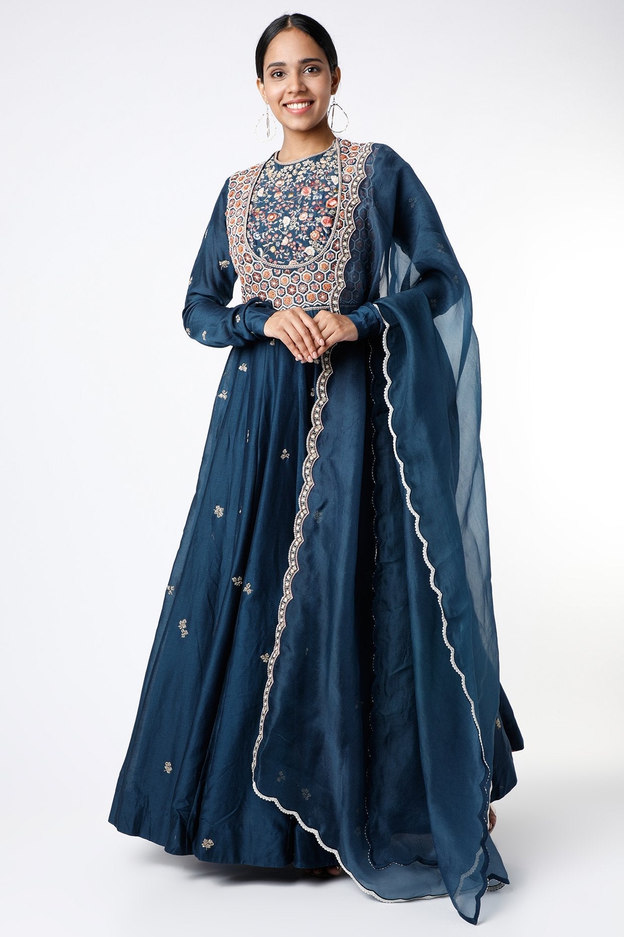 Midnight Blue Kalidar Kurta Set