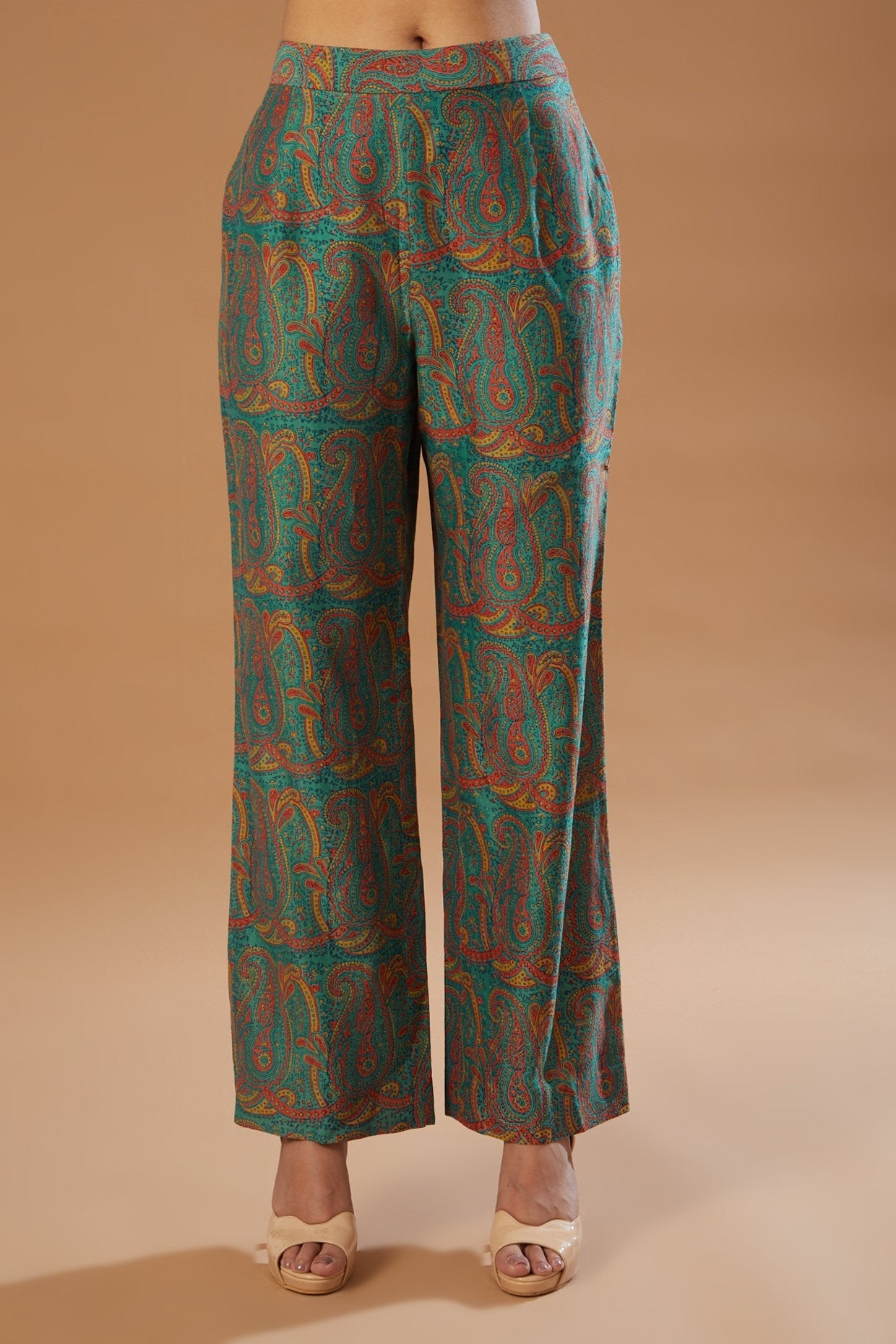 Green Embroidered Kalidar Anarkali Set