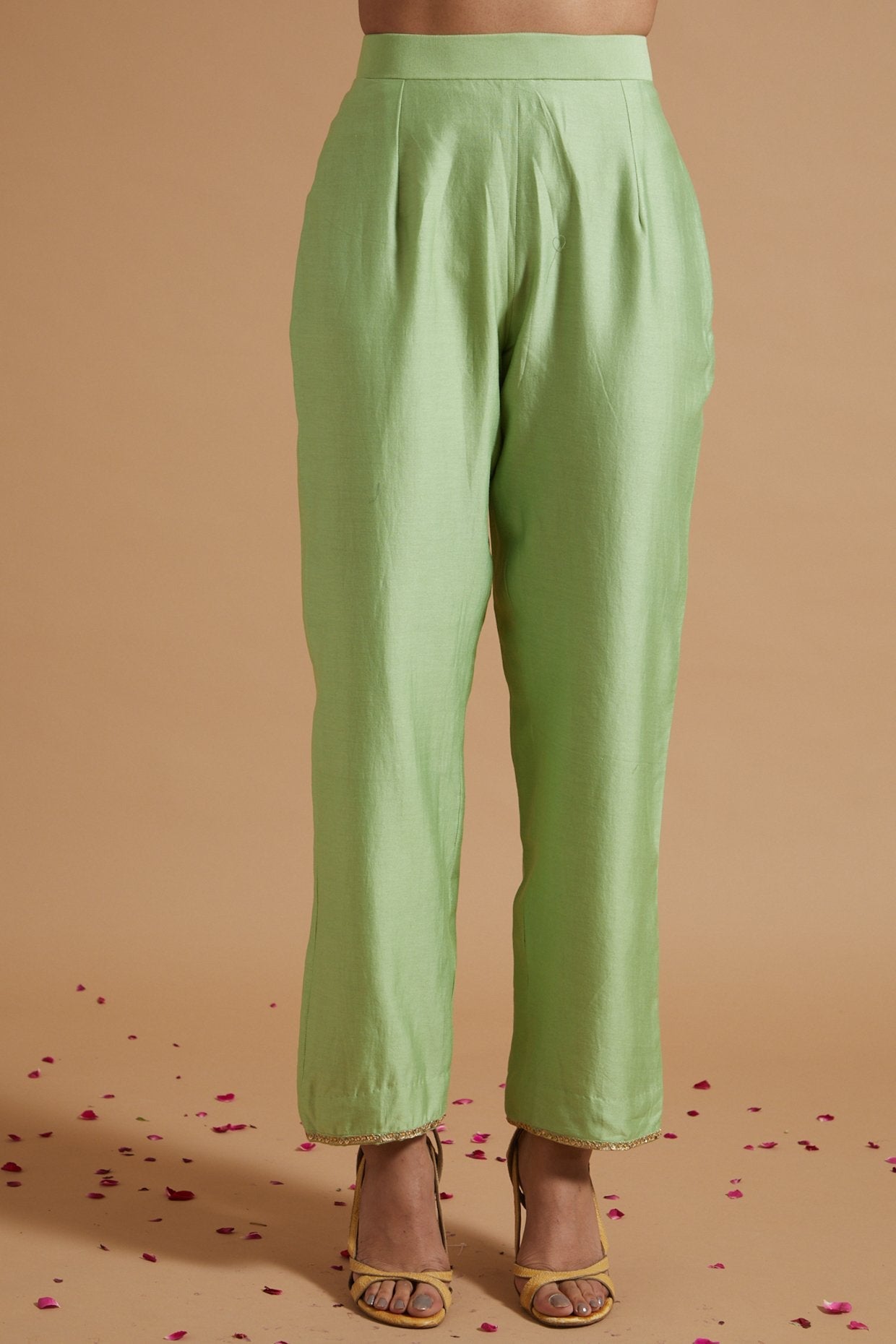 High-Low Front Open Jacket With Pants