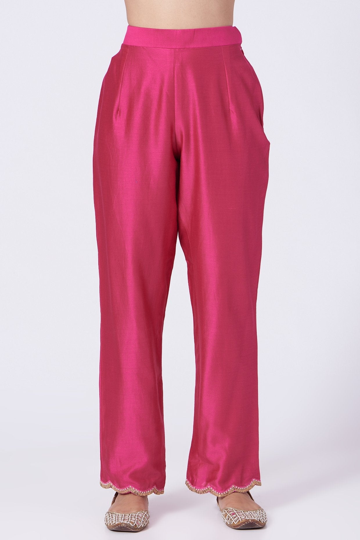 Red Embroidered Kurta Set