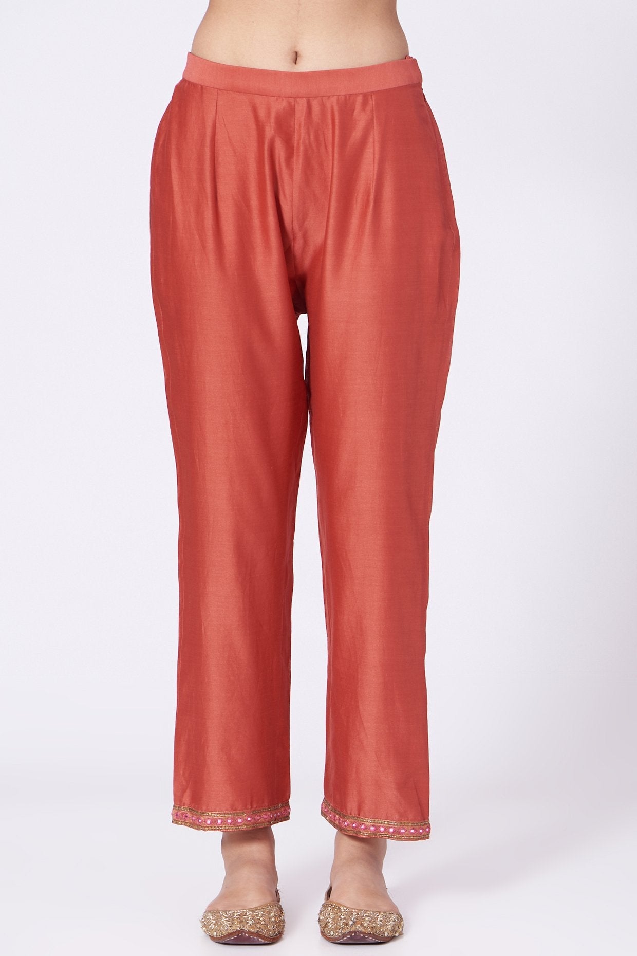 Red Zardosi Embroidered Kurta Set