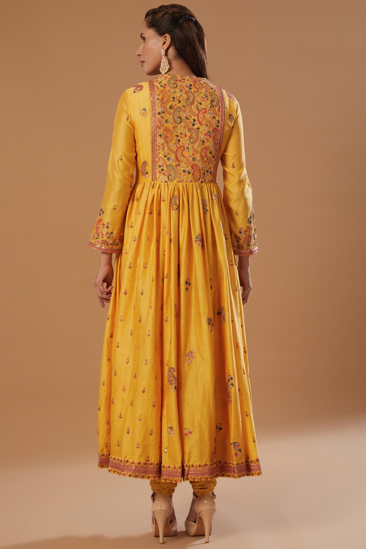 Kalidar With Churidar And Dupatta