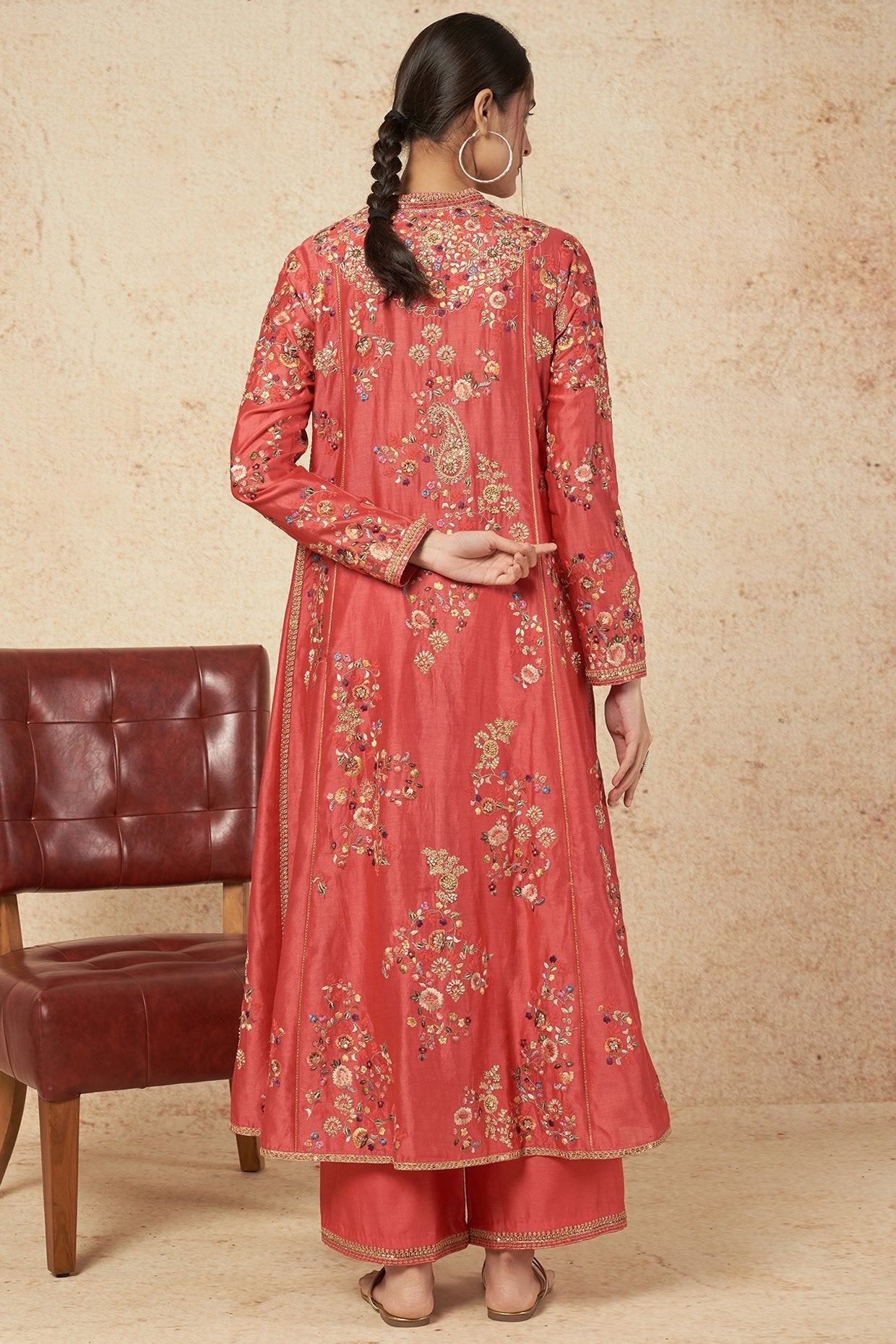 Long Jacket With Pants And Dupatta