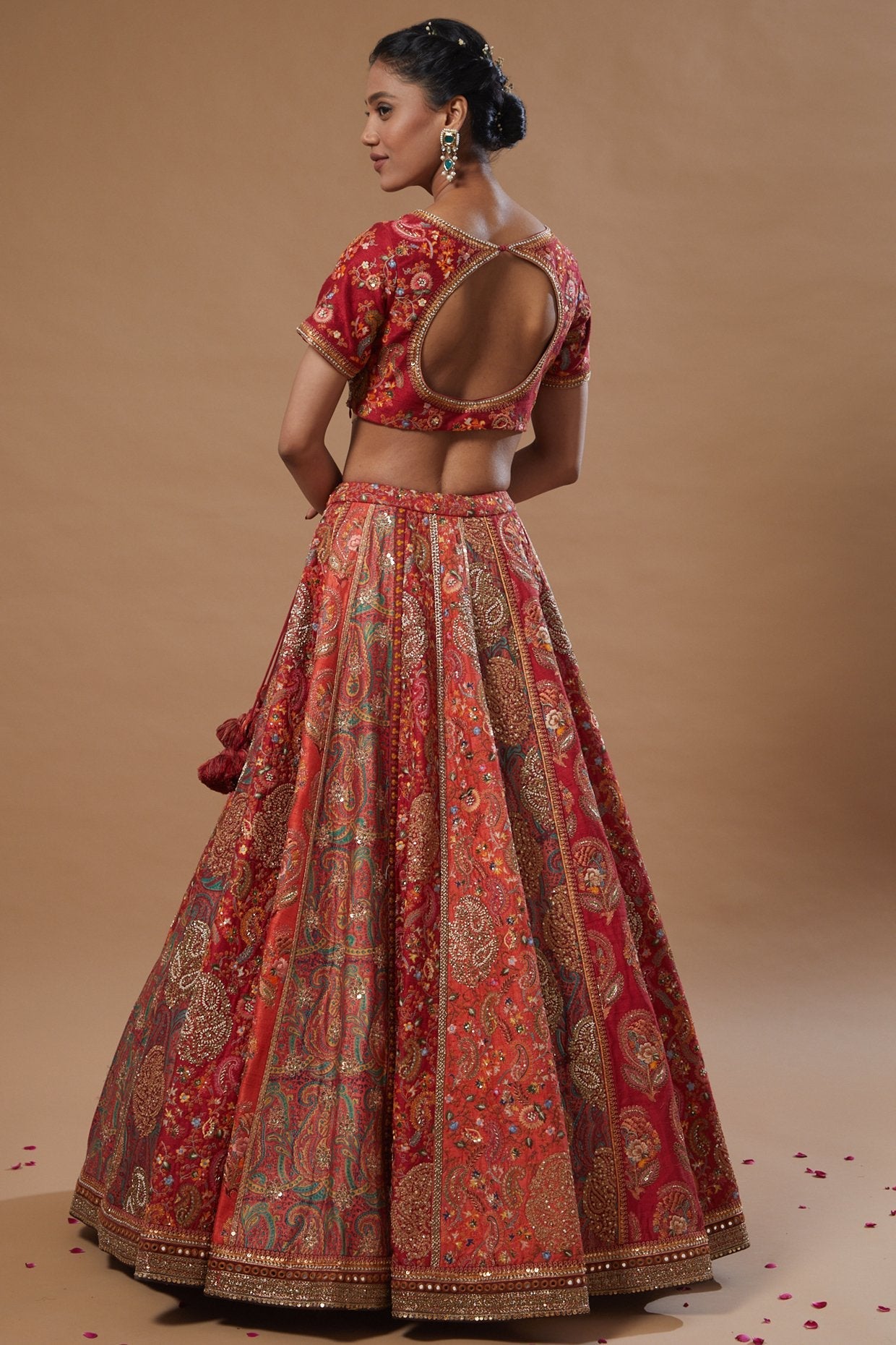Multicolour Lehenga With Blouse And Dupatta