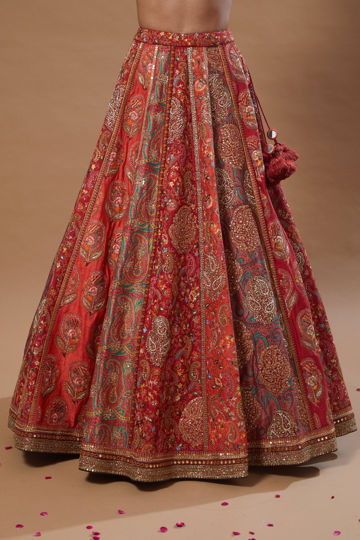 Multicolour Lehenga With Blouse And Dupatta
