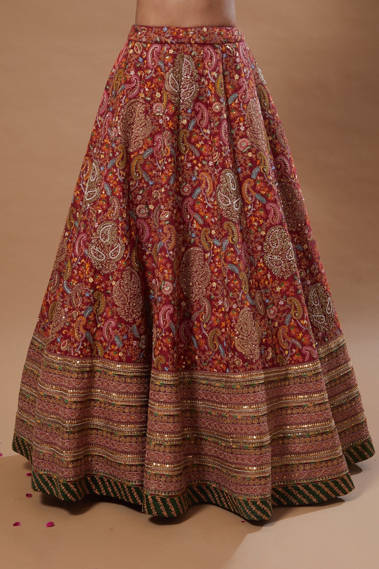 Heavy Border Lehenga With Blouse And Dupatta