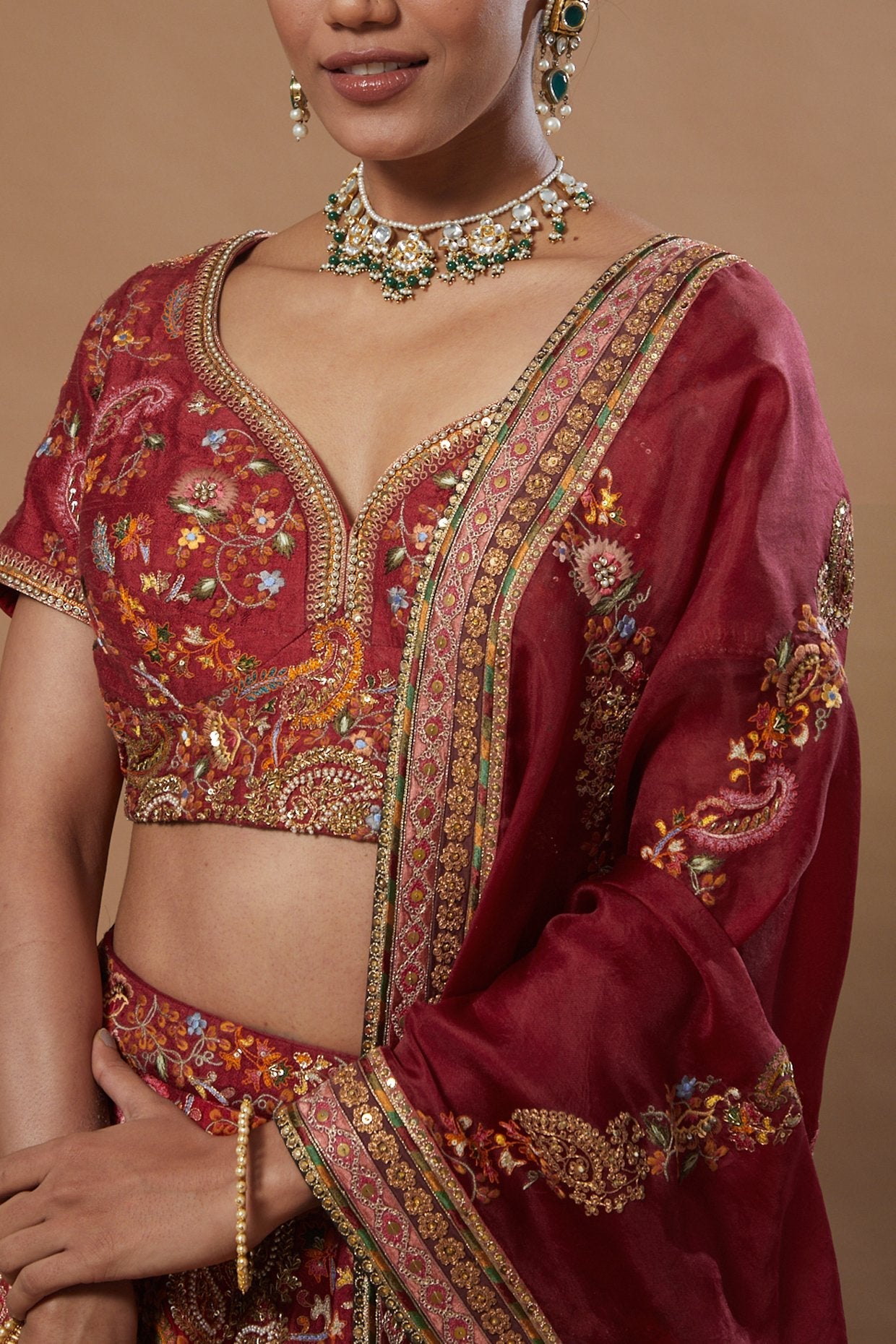 Heavy Border Lehenga With Blouse And Dupatta