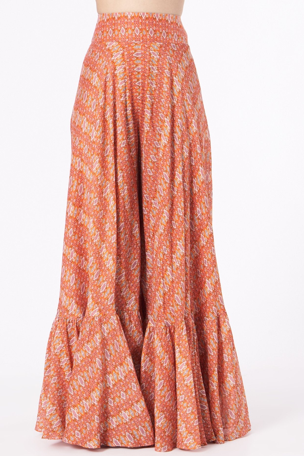 Red Embroidered Cape Set